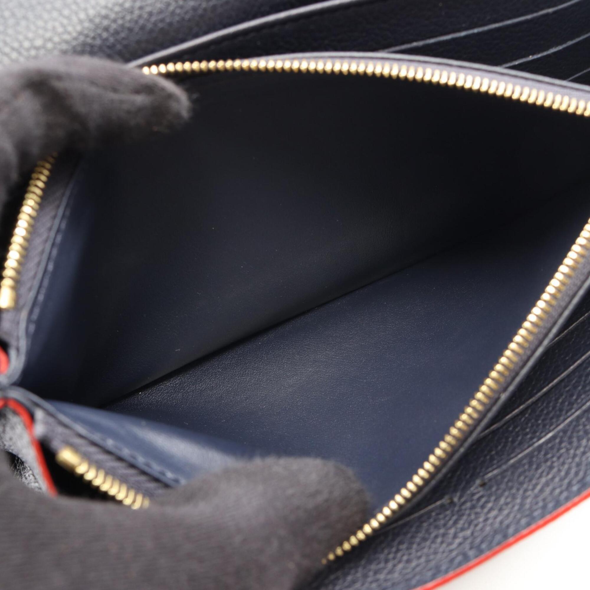 Louis Vuitton Marine Rouge Navy Monogram Empreinte Leather Long Wallet (Bi-Fold) (Pre-Owned)