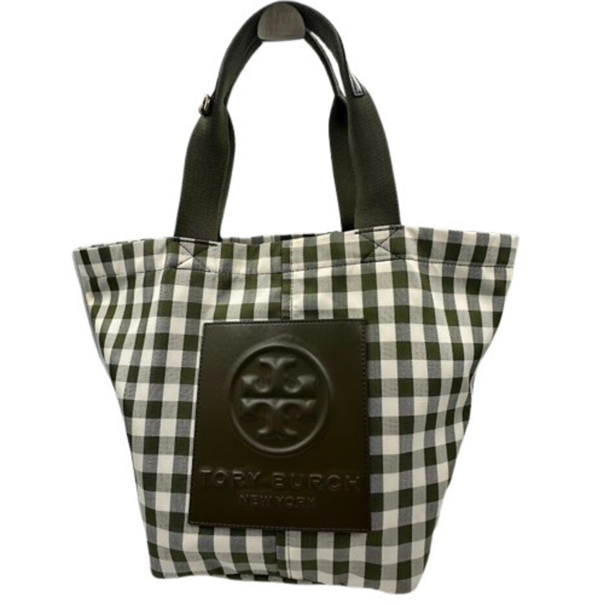 Tory Burch Green Nylon Canvas Tote Bag (Pre-Owned)