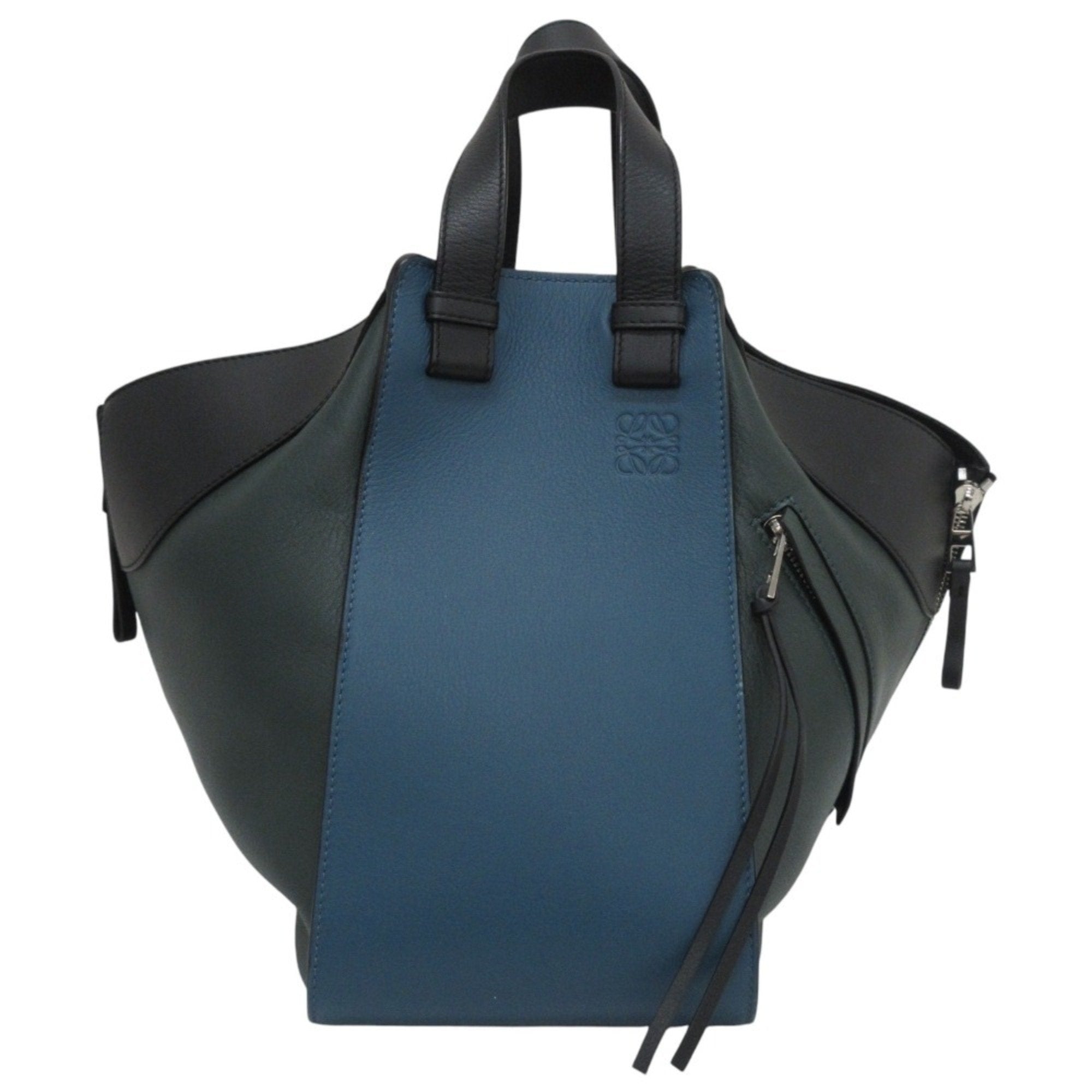 Loewe Black Blue Green Handbag Shoulder Bag (Pre-Owned)