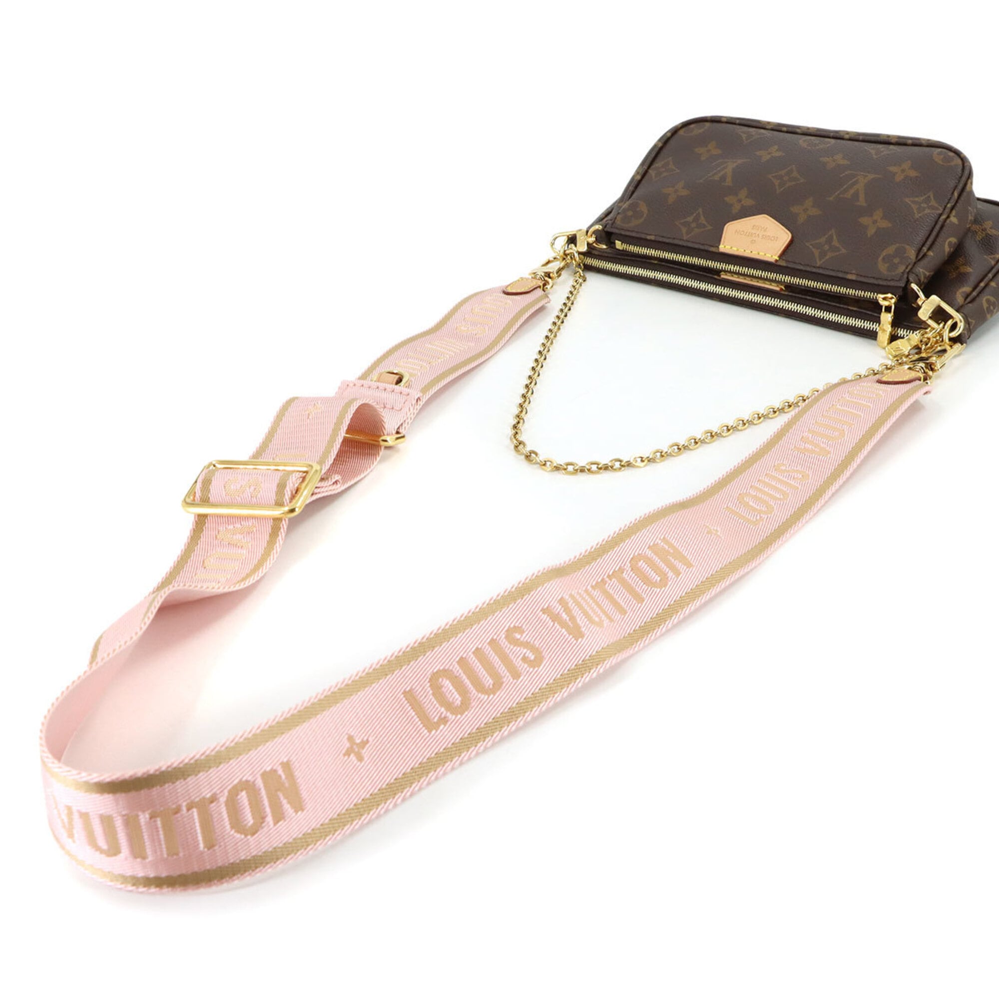Louis Vuitton Monogram Rose Clair Monogram Handbag Pochette Pouch Shoulder Bag (Pre-Owned)