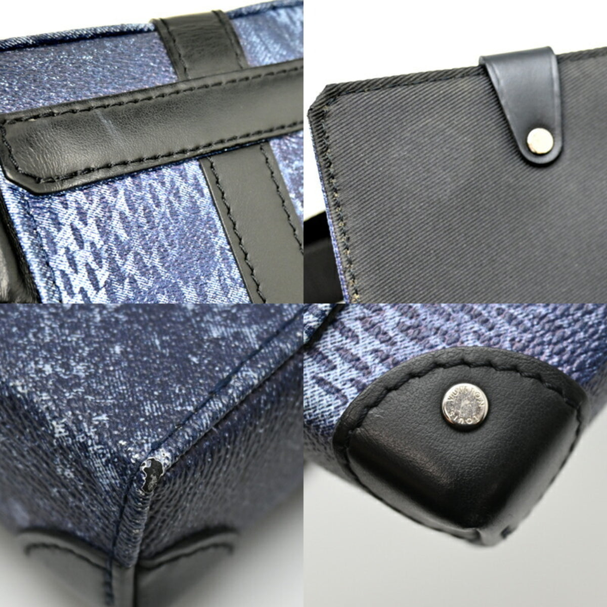 Louis Vuitton Damier Blue Damier Canvas Galle Pvc Fanny Pack (Pre-Owned)