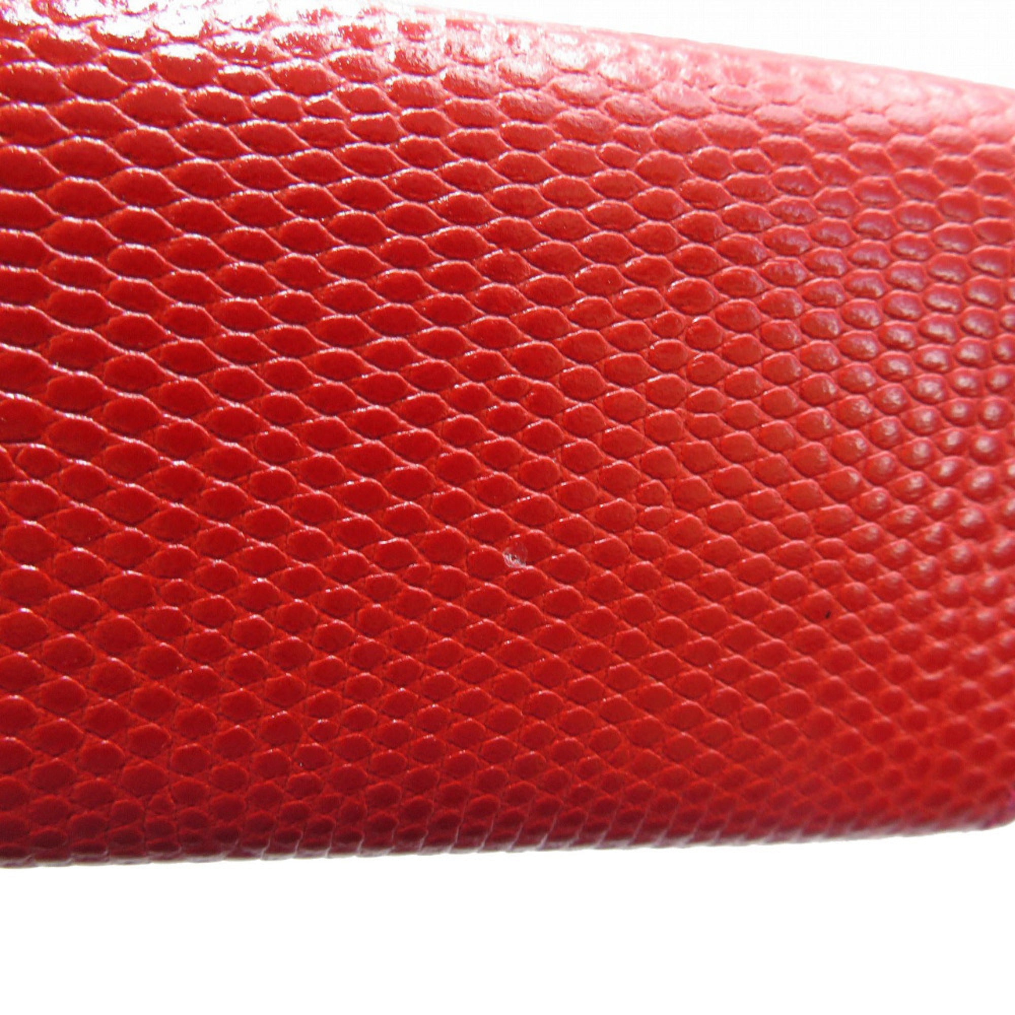 Salvatore Ferragamo Red Color Leather Shoulder Bag (Pre-Owned)