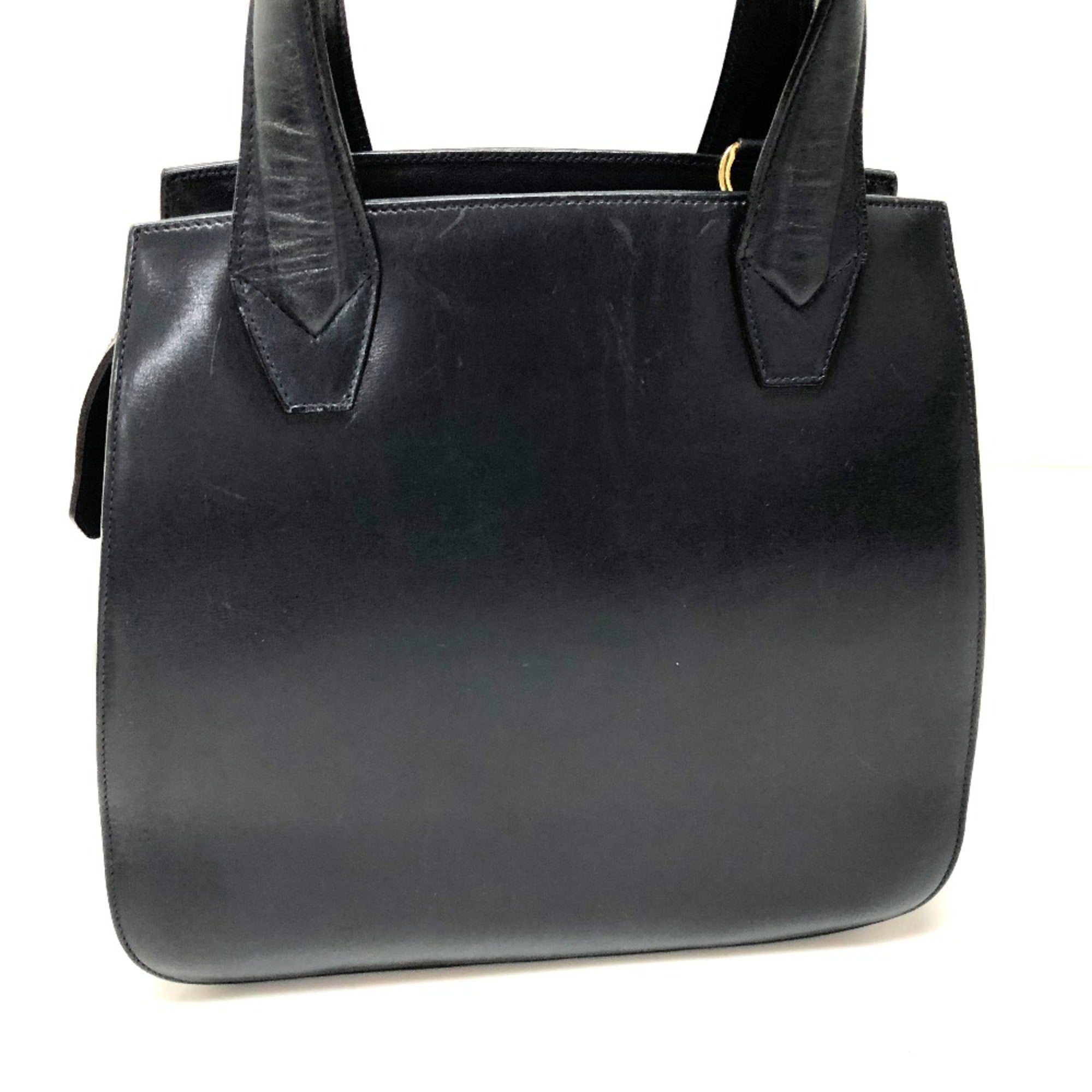 Salvatore Ferragamo Navy Leather Handbag (Pre-Owned)