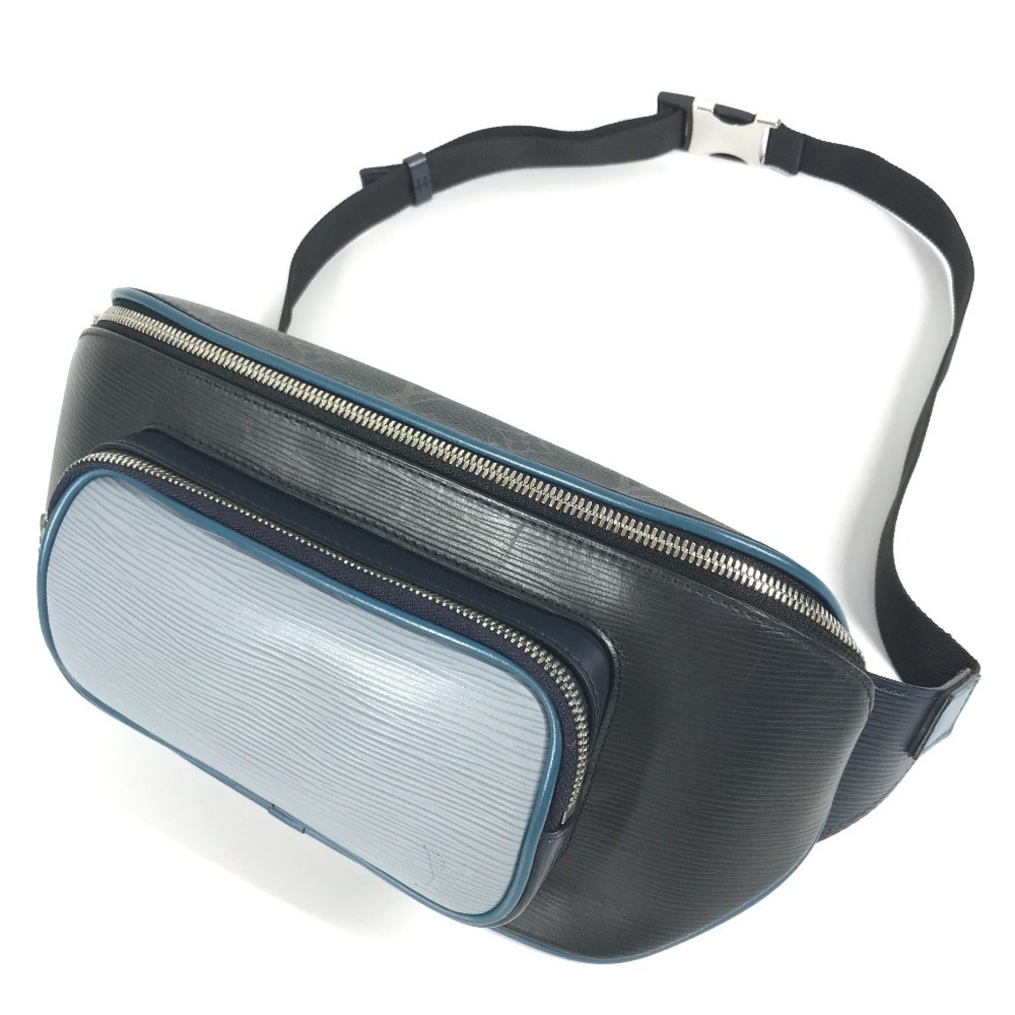Louis Vuitton Blue Monogram Eclipse Navy Monogram Eclipse Epi Leather Fanny Pack Shoulder Bag (Pre-Owned)