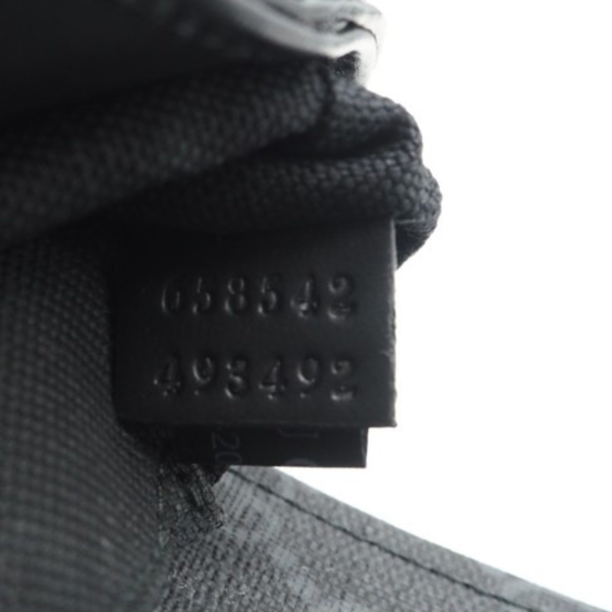 Gucci Black Gray Coated Canvas Messenger Bag Shoulder Bag (Pre-Owned)