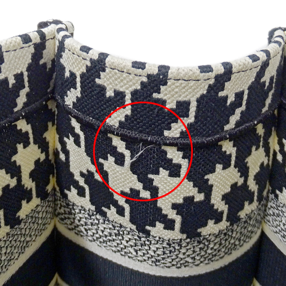 Christian Dior Black White Canvas Handbag Tote Bag (Pre-Owned)