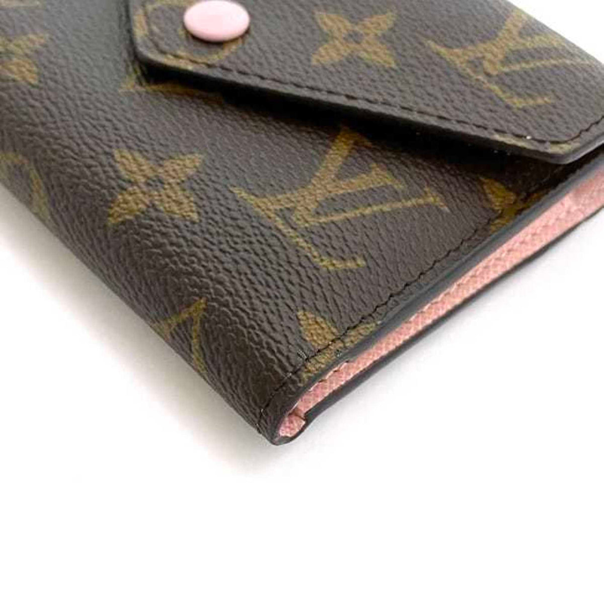 Louis Vuitton Brown Monogram Pink Rose Ballerine Monogram Wallet (Tri-Fold) (Pre-Owned)