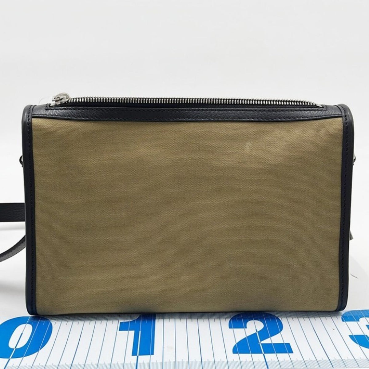 Bally Black Khaki Canvas Handbag Shoulder Bag (Pre-Owned)