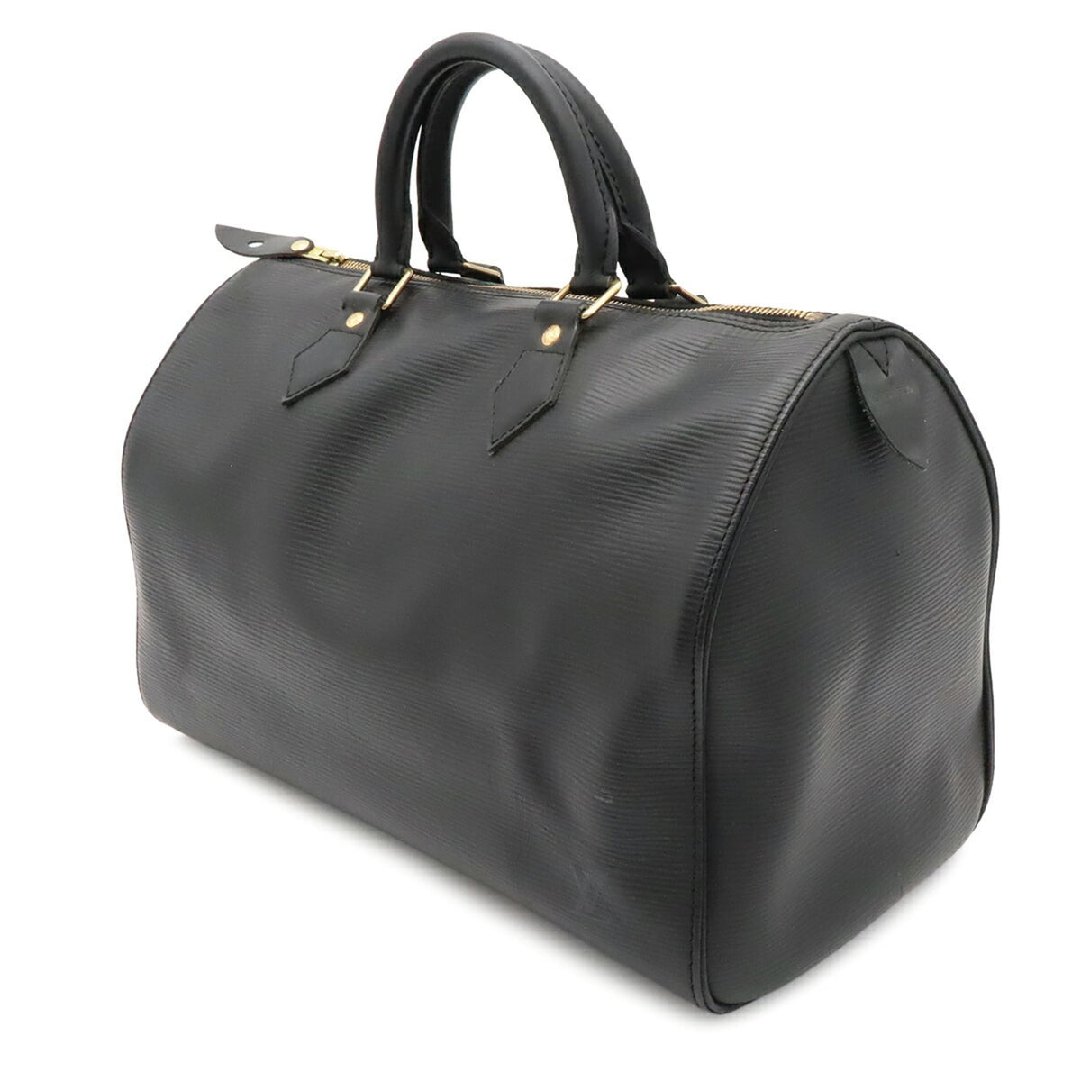 Louis Vuitton Epi Black Noir Epi Leather Boston Bag Handbag (Pre-Owned)