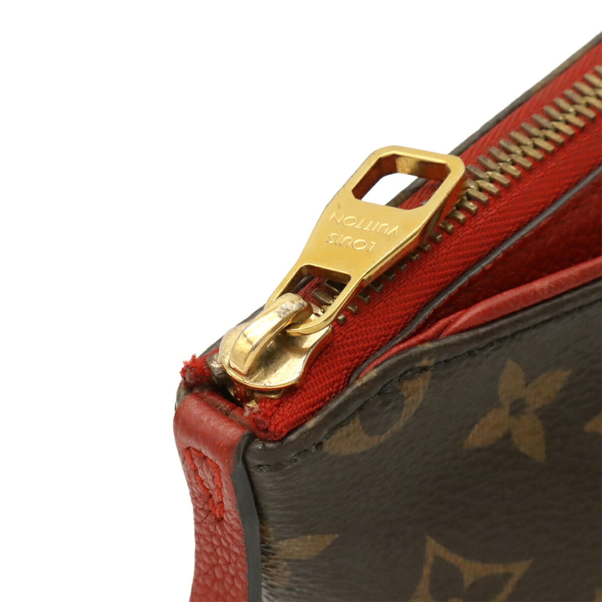 Louis Vuitton Cerise Monogram Red Color White Monogram Clutch Bag Pouch (Pre-Owned)