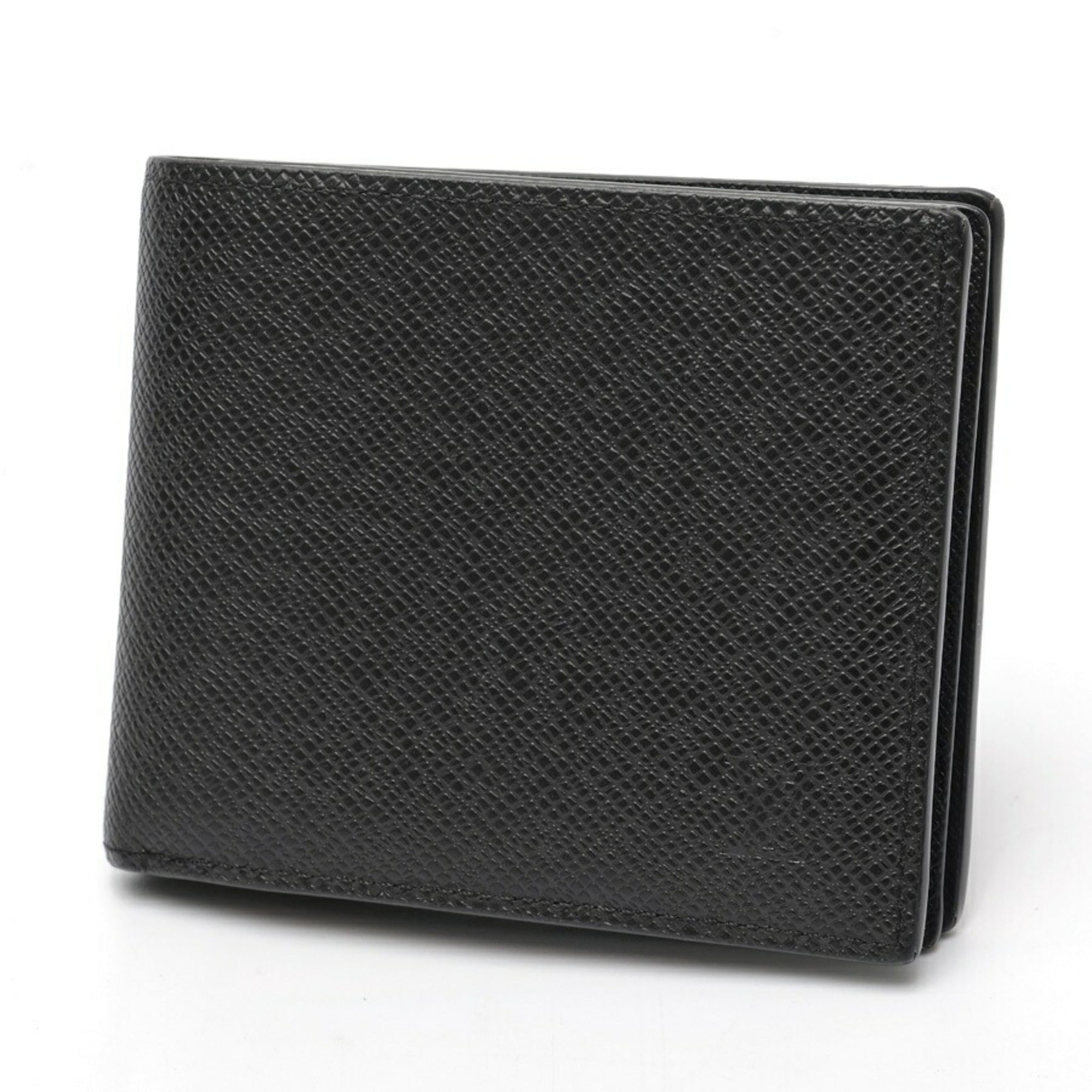 Louis Vuitton Black Taiga Leather Leather Coin Purse/Coin Case (Pre-Owned)