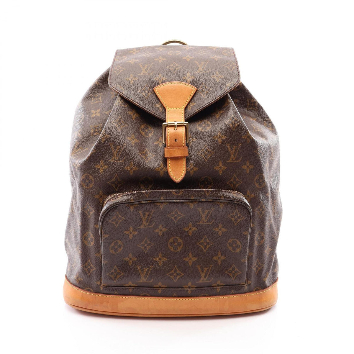 Louis Vuitton Brown Monogram Coated Canvas Leather Backpack (Pre-Owned)