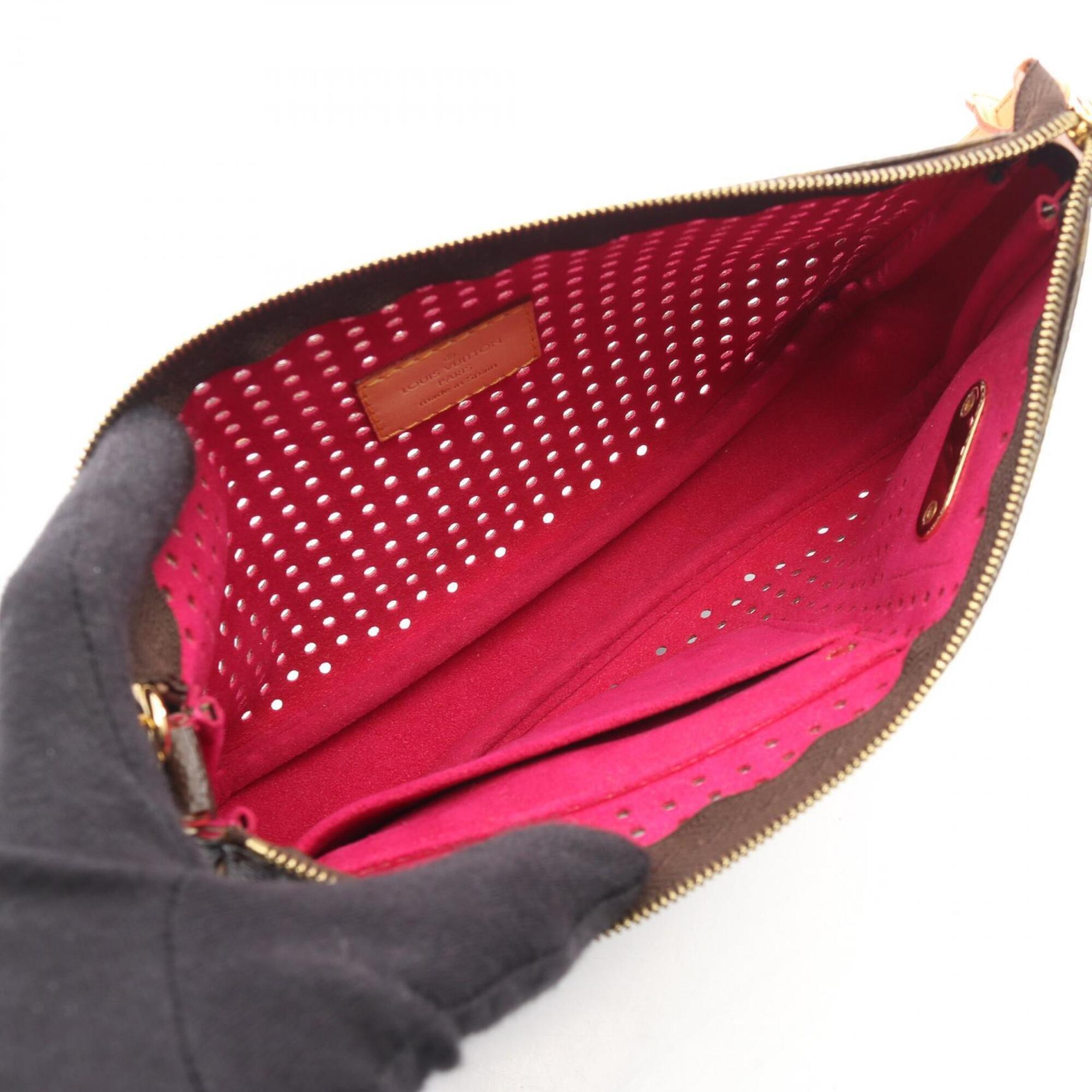 Louis Vuitton Brown Monogram Pink Coated Canvas Handbag (Pre-Owned)