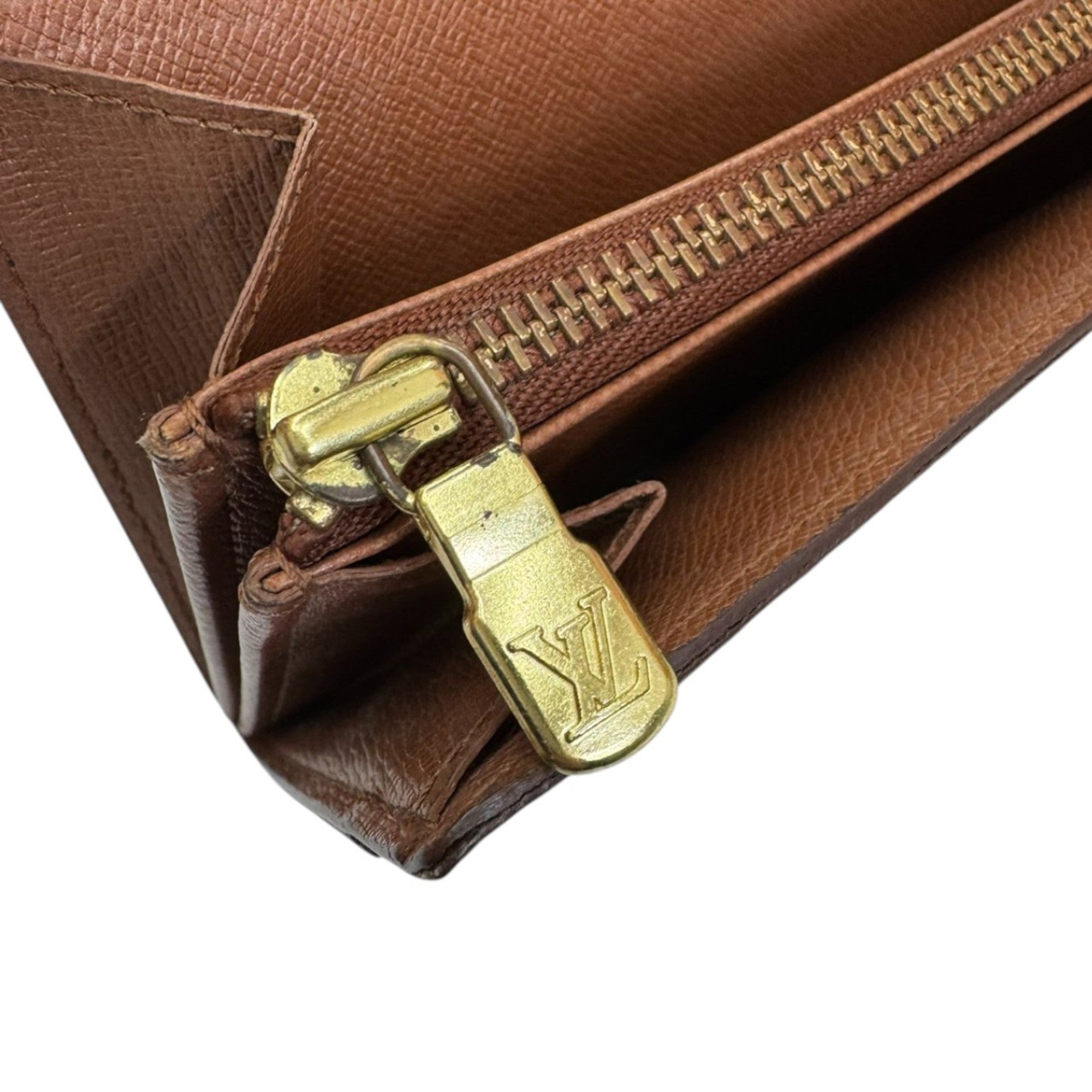 Louis Vuitton Brown Monogram Long Wallet (Bi-Fold) (Pre-Owned)