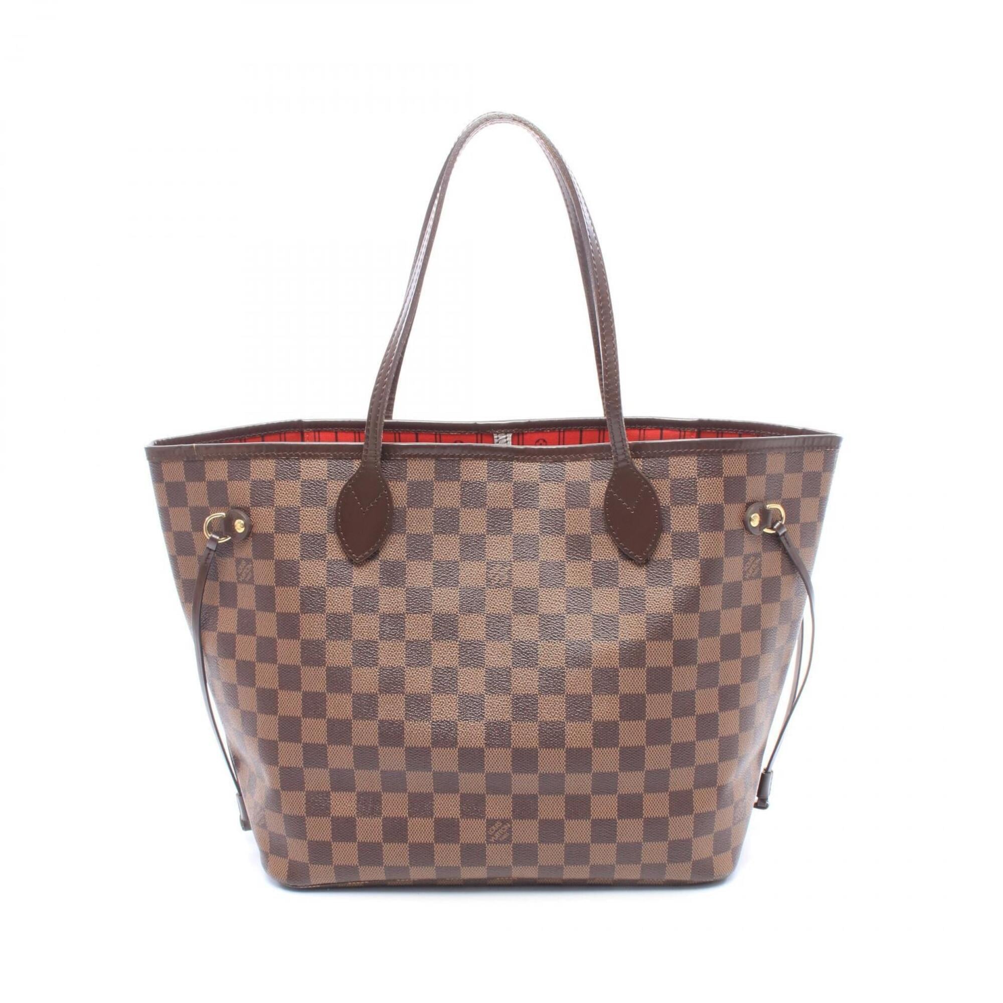 Louis Vuitton Brown Coated Canvas Leather Handbag Tote Bag (Pre-Owned)