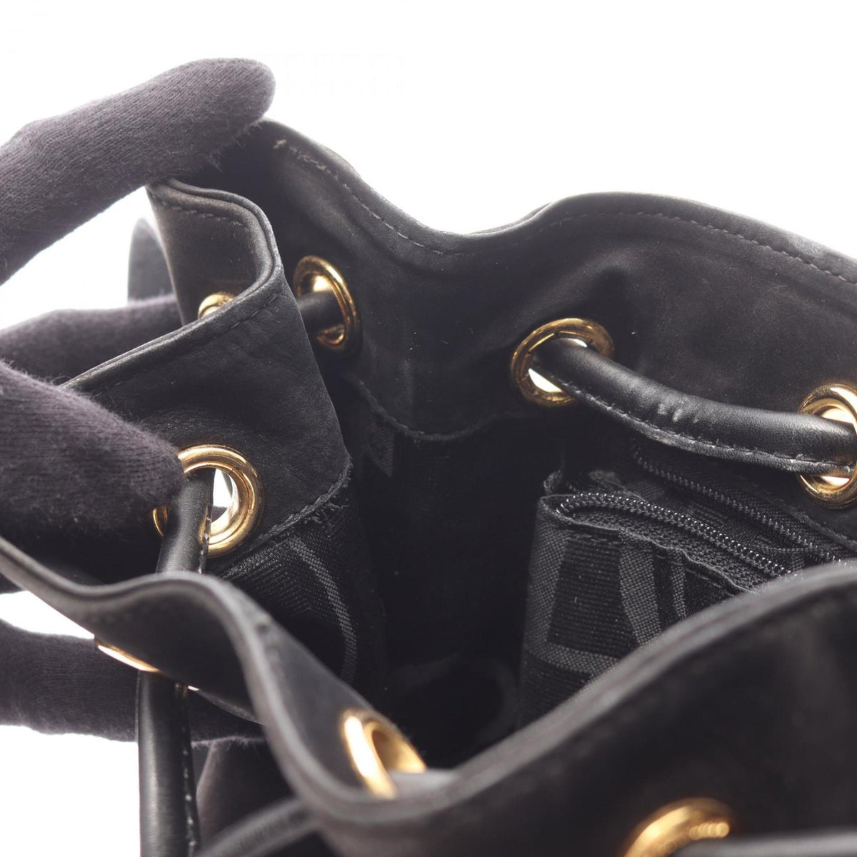 Salvatore Ferragamo Vara Black Suede Shoulder Bag (Pre-Owned)