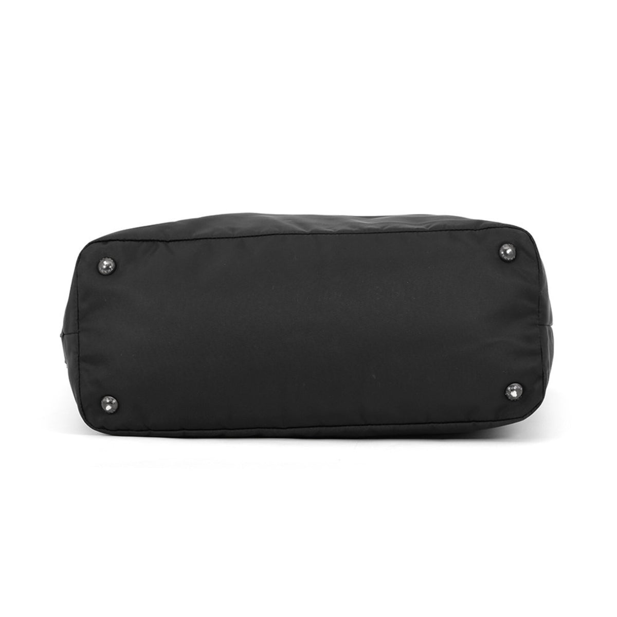 Prada Black Nylon Leather Tote Bag (Pre-Owned)