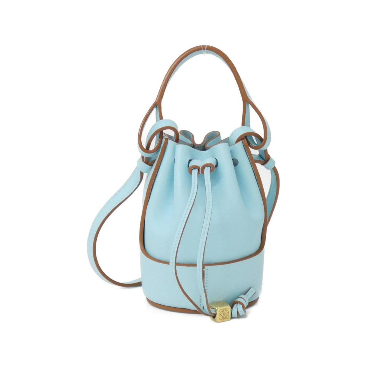 Loewe Blue Light Blue Leather Handbag Shoulder Bag (Pre-Owned)
