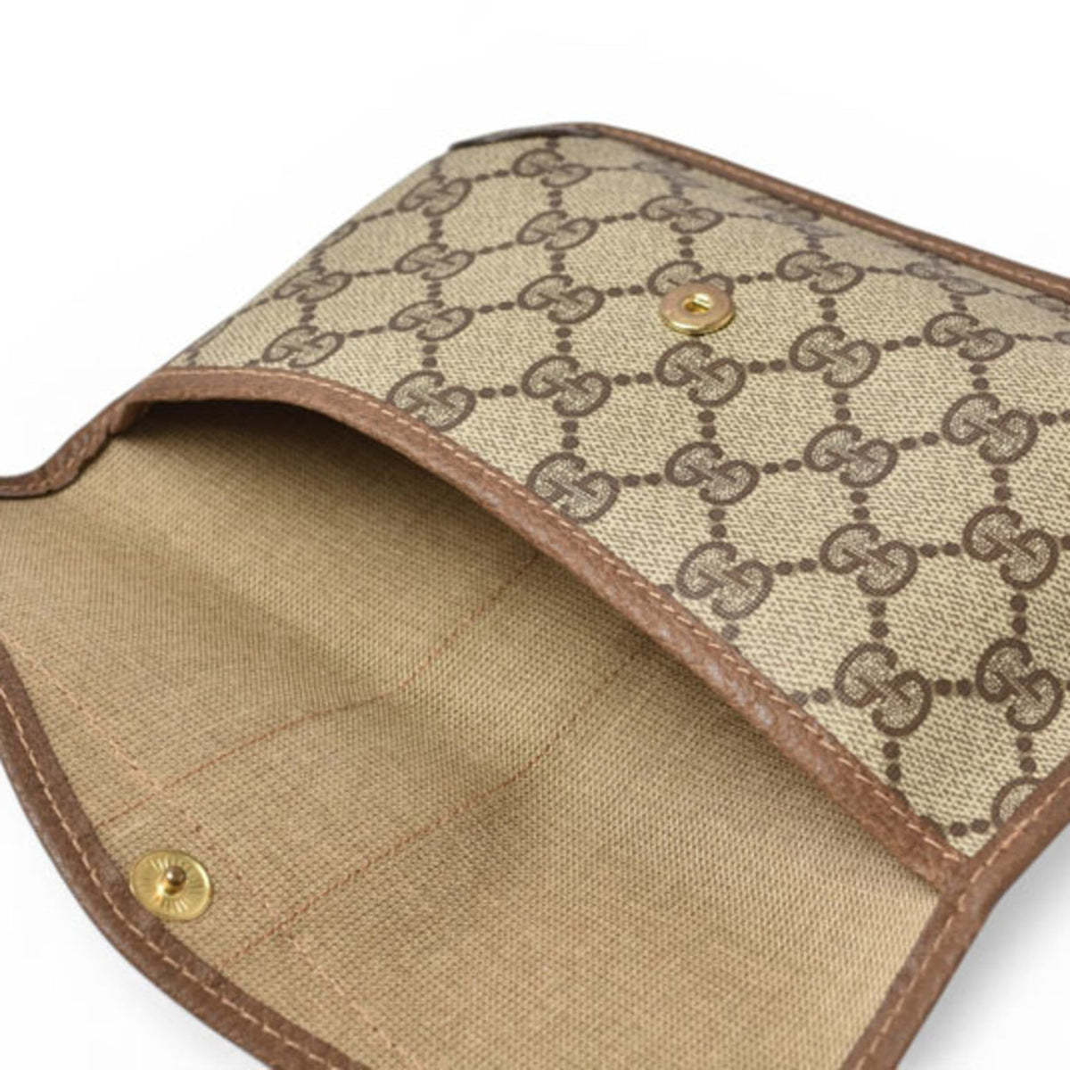 Gucci Gg Plus Beige Brown Gg Plus Pouch (Pre-Owned)