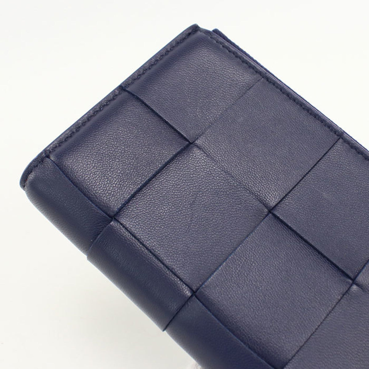Bottega Veneta Navy Leather Wallet (Bi-Fold) (Pre-Owned)