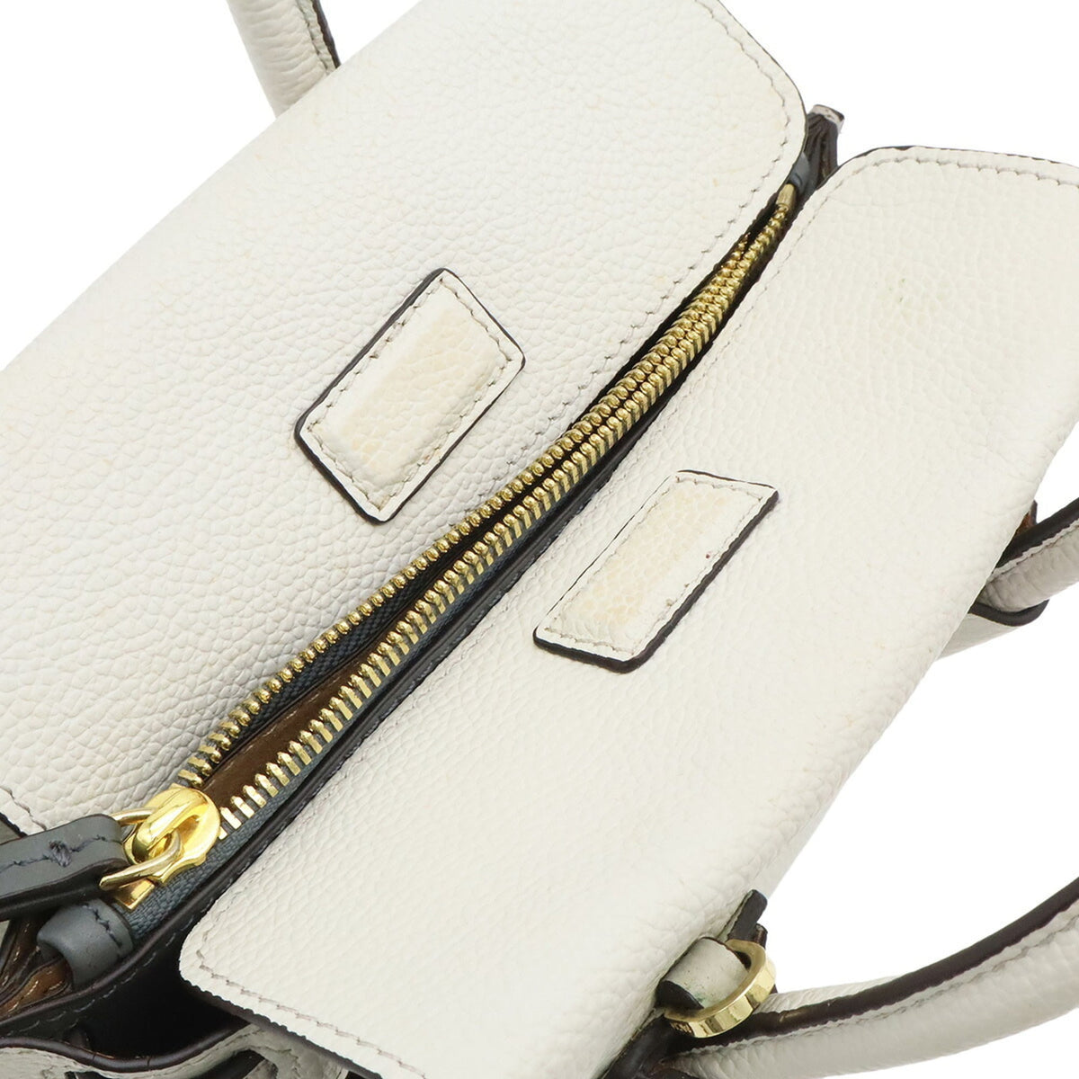 Mcm Ivory Off-White Leather Handbag Shoulder Bag (Pre-Owned)