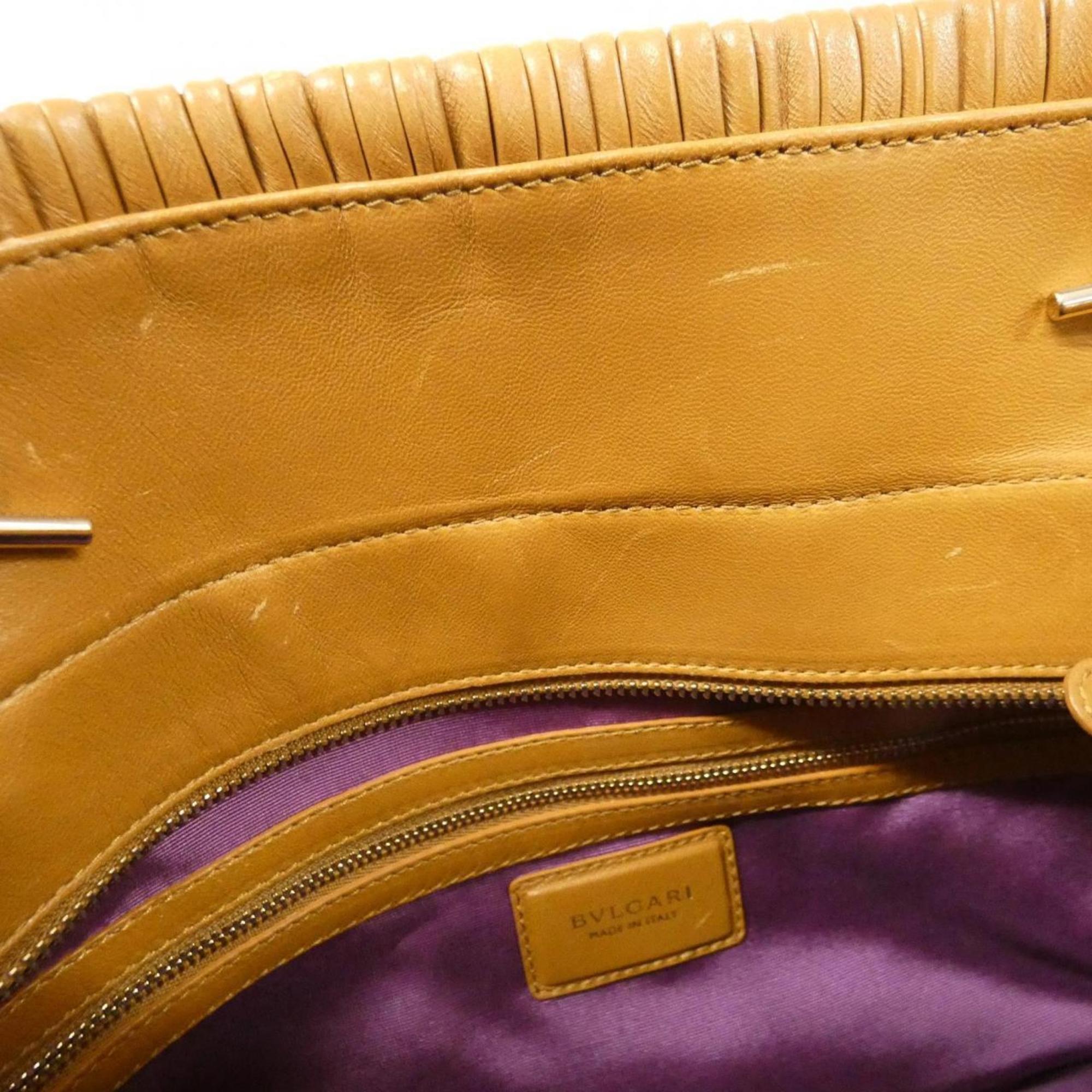 Bvlgari Brown Leather Handbag (Pre-Owned)