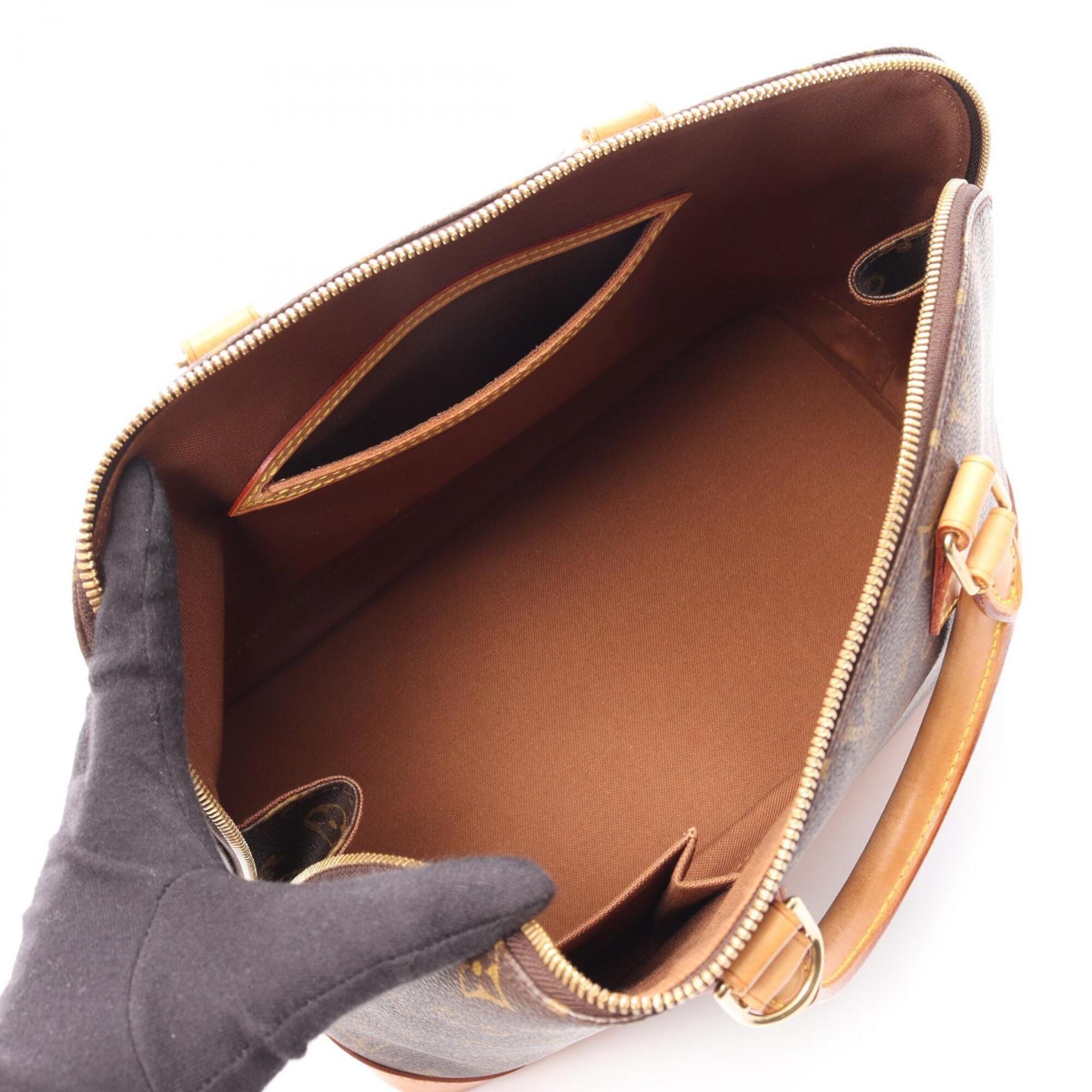 Louis Vuitton Monogram Brown Coated Canvas Leather Handbag (Pre-Owned)