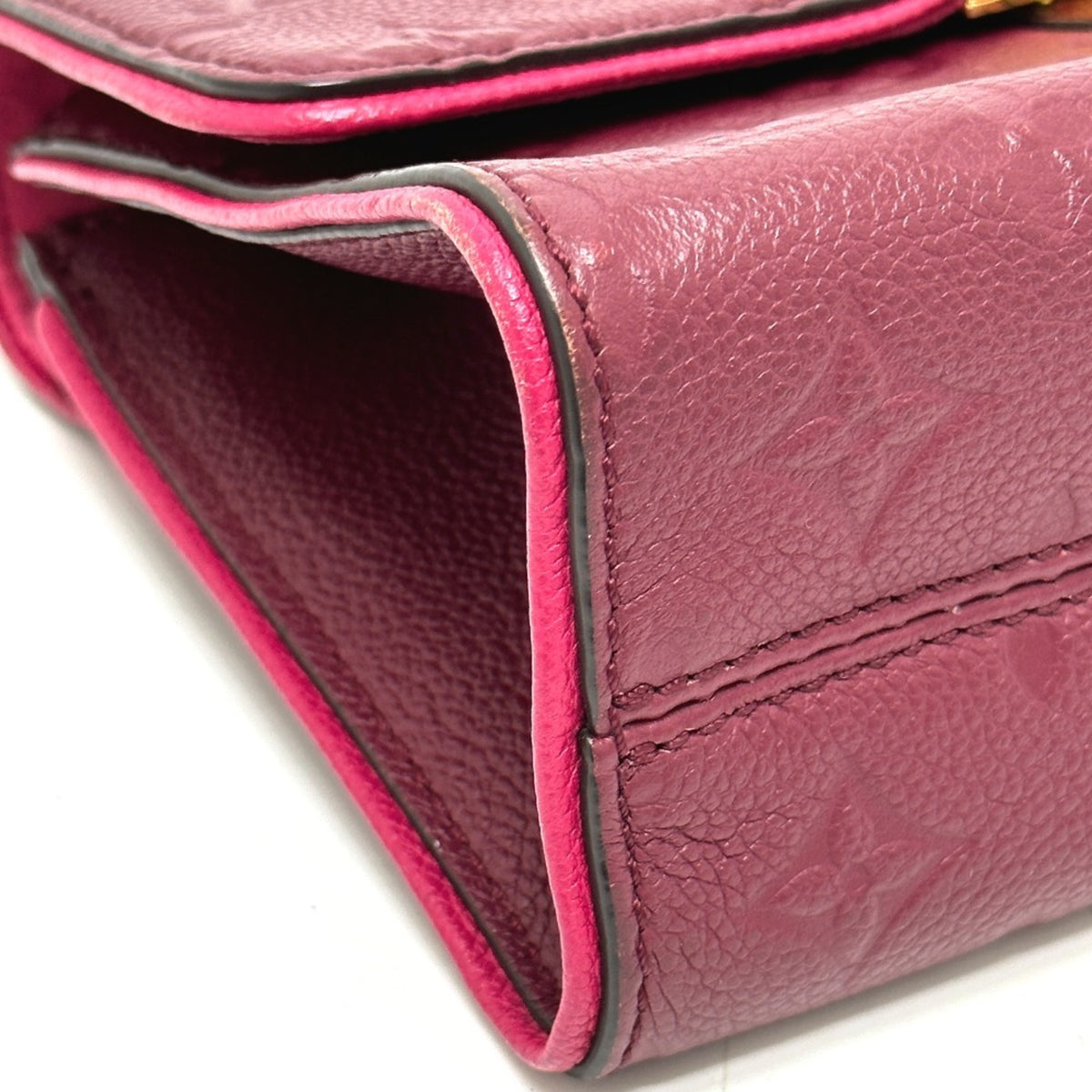 Louis Vuitton Red Color Monogram Empreinte Pochette Shoulder Bag (Pre-Owned)