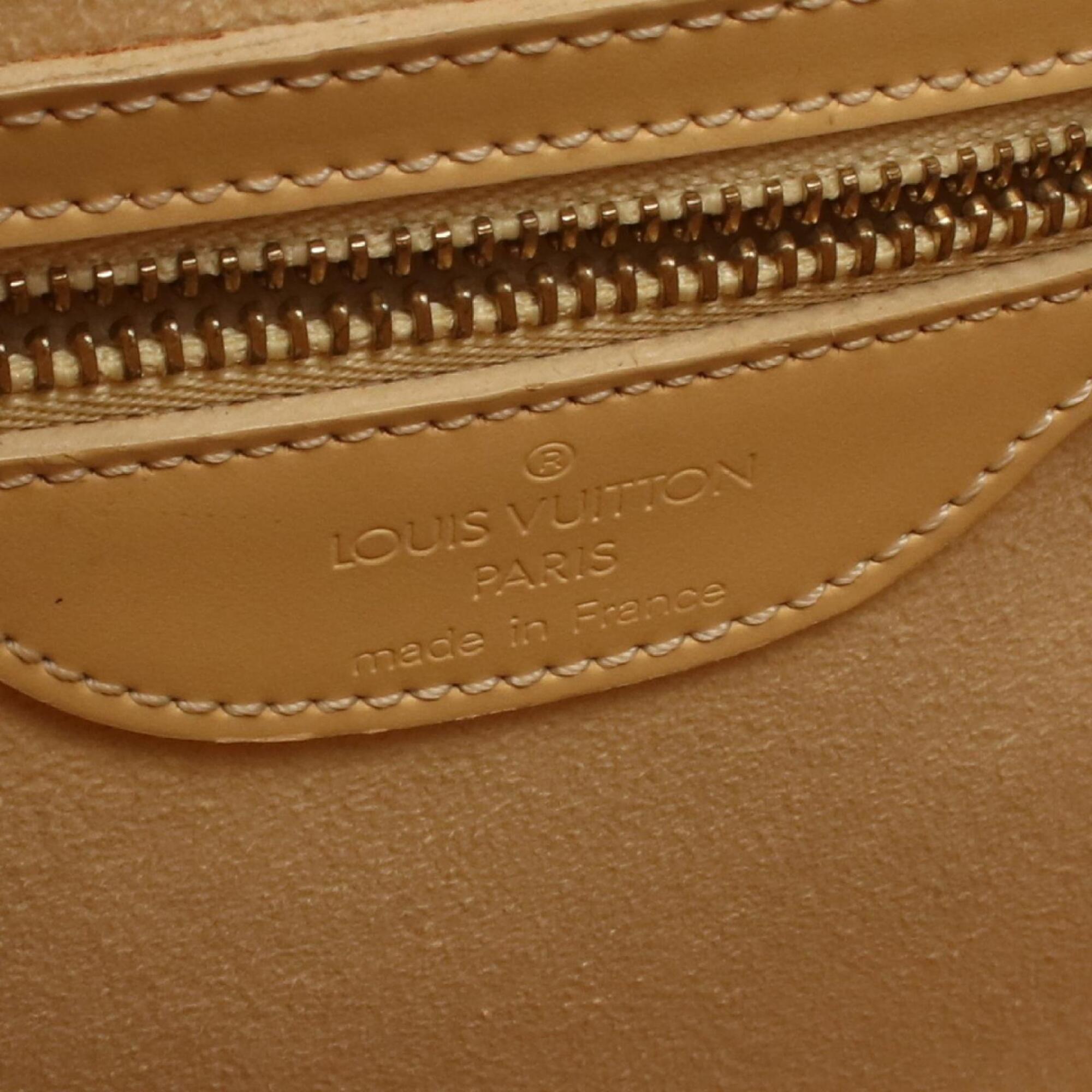 Louis Vuitton Beige Leather Handbag Shoulder Bag (Pre-Owned)