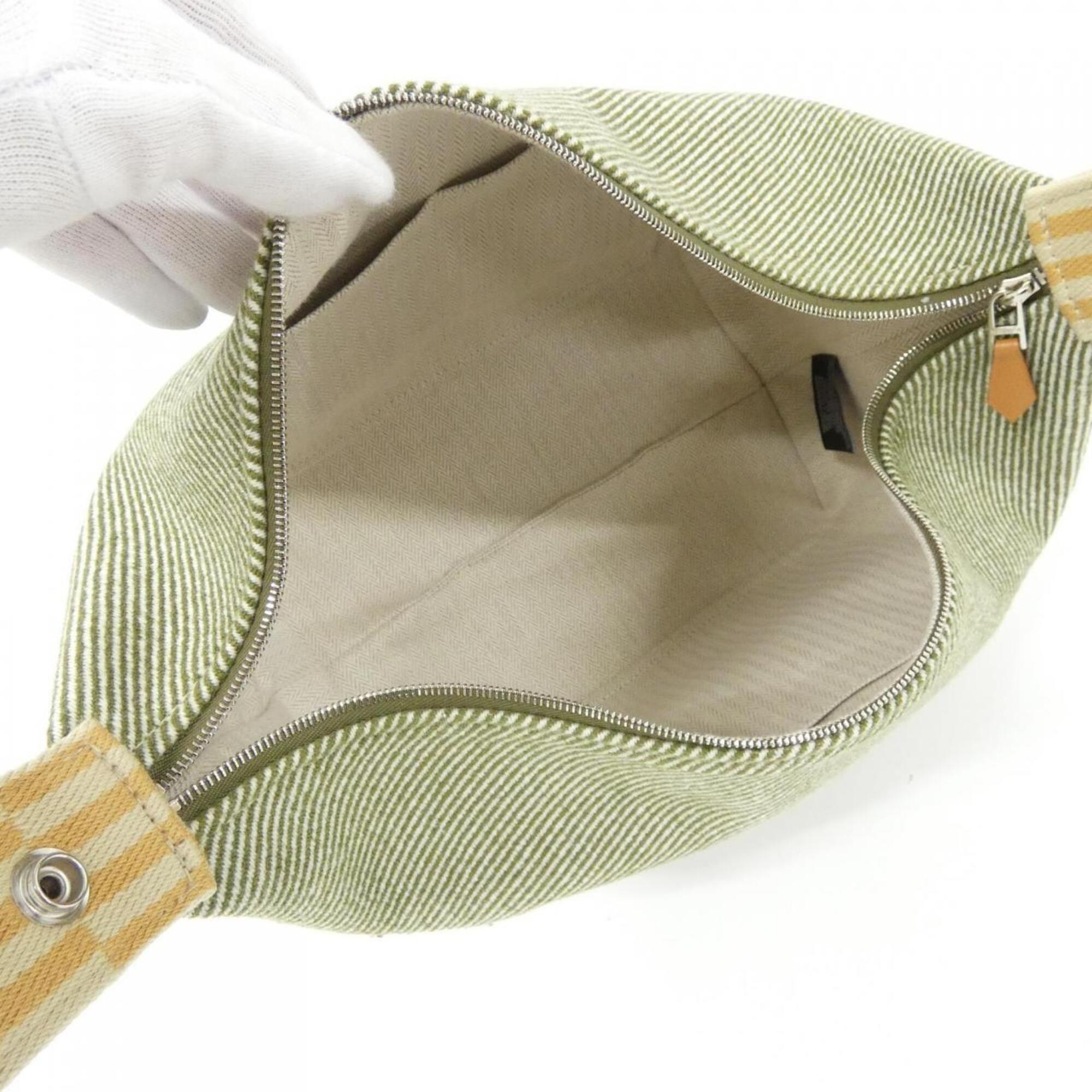 Hermes Green Wool Handbag Pouch (Pre-Owned)