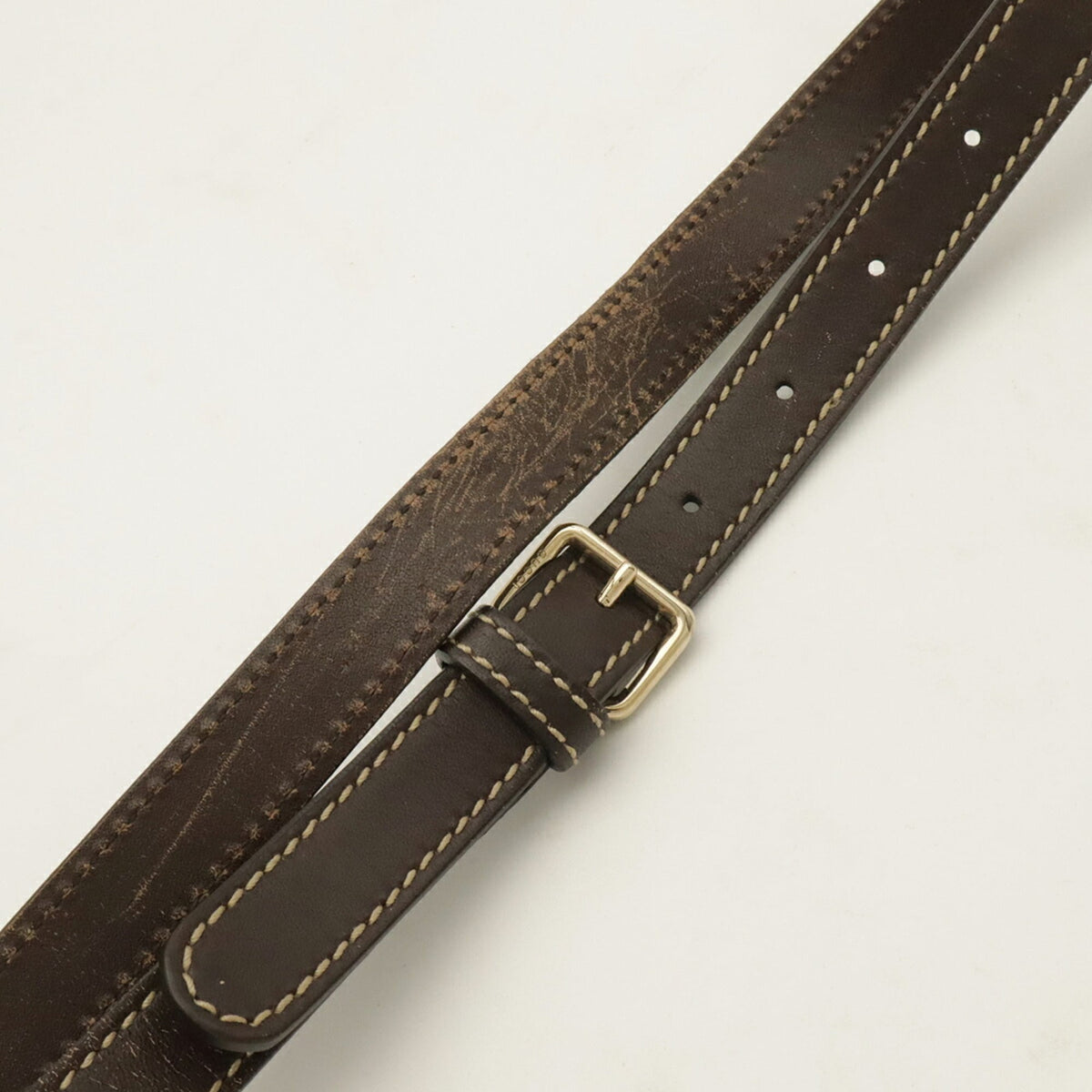 Gucci Beige Dark Brown Khaki Gg Supreme Canvas Leather Pochette Shoulder Bag (Pre-Owned)