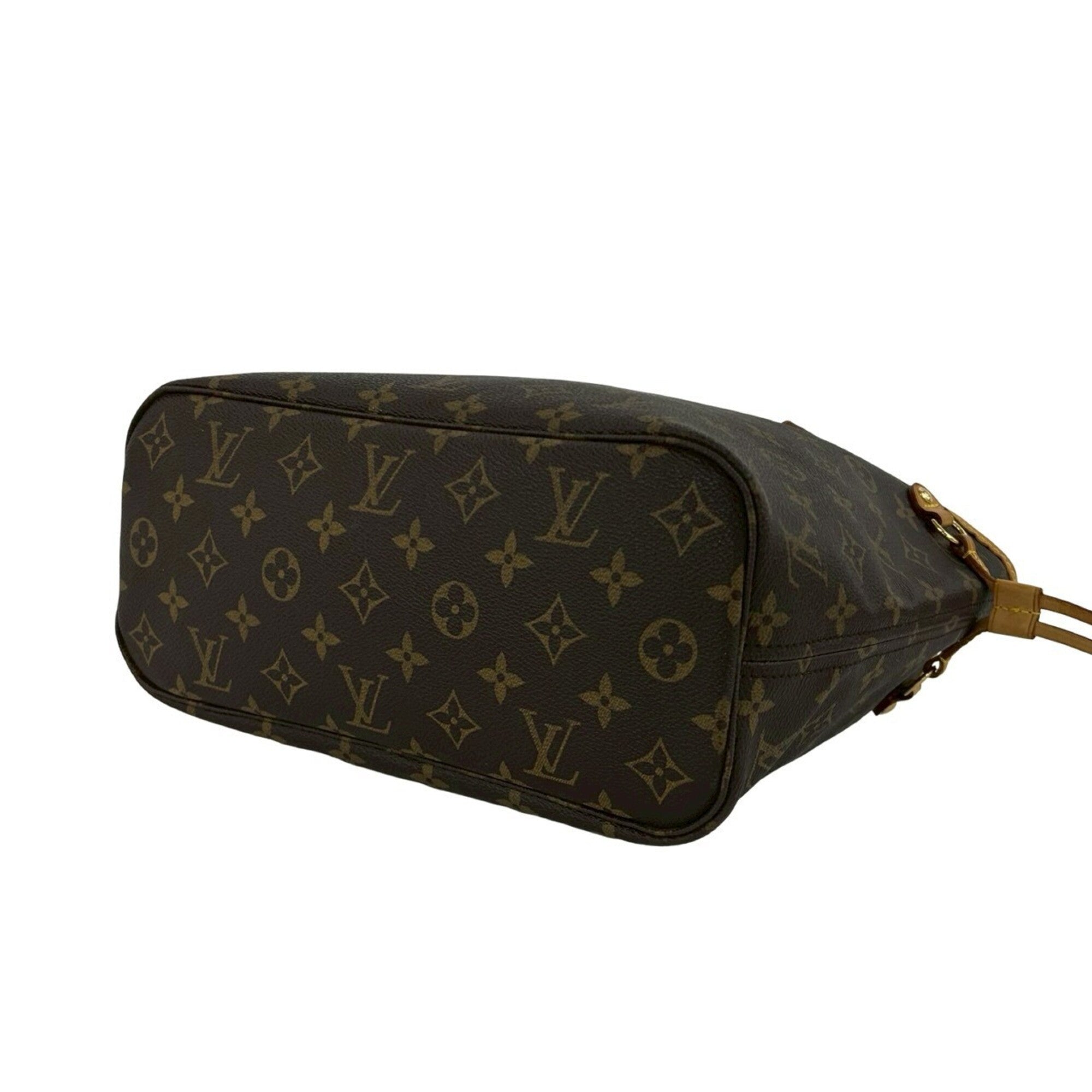 Louis Vuitton Brown Leather Pvc Handbag Tote Bag (Pre-Owned)