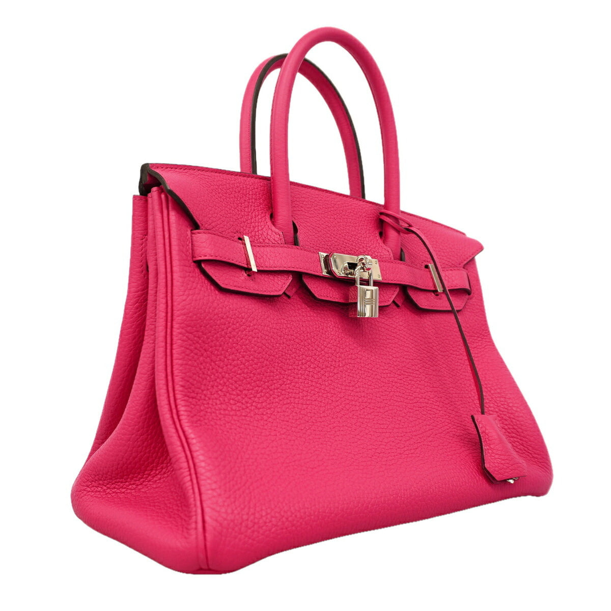 Hermes Rose Shocking Taurillon Clemence Leather Handbag (Pre-Owned)