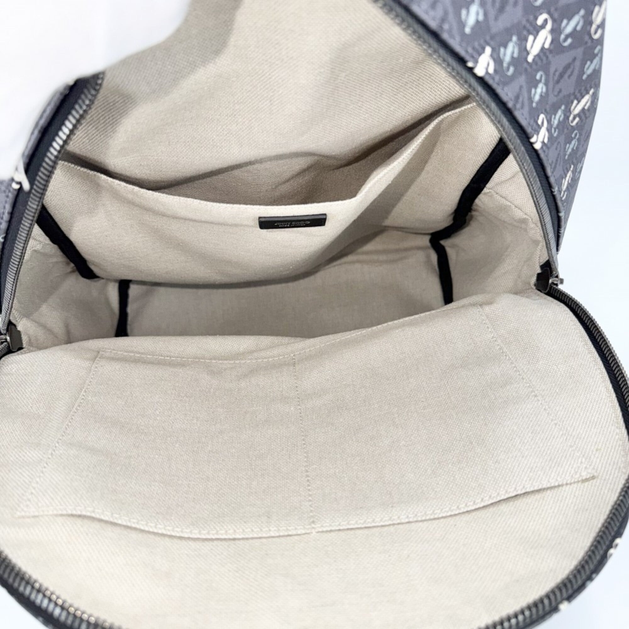 Jimmy Choo Gray Leather Backpack (Pre-Owned)