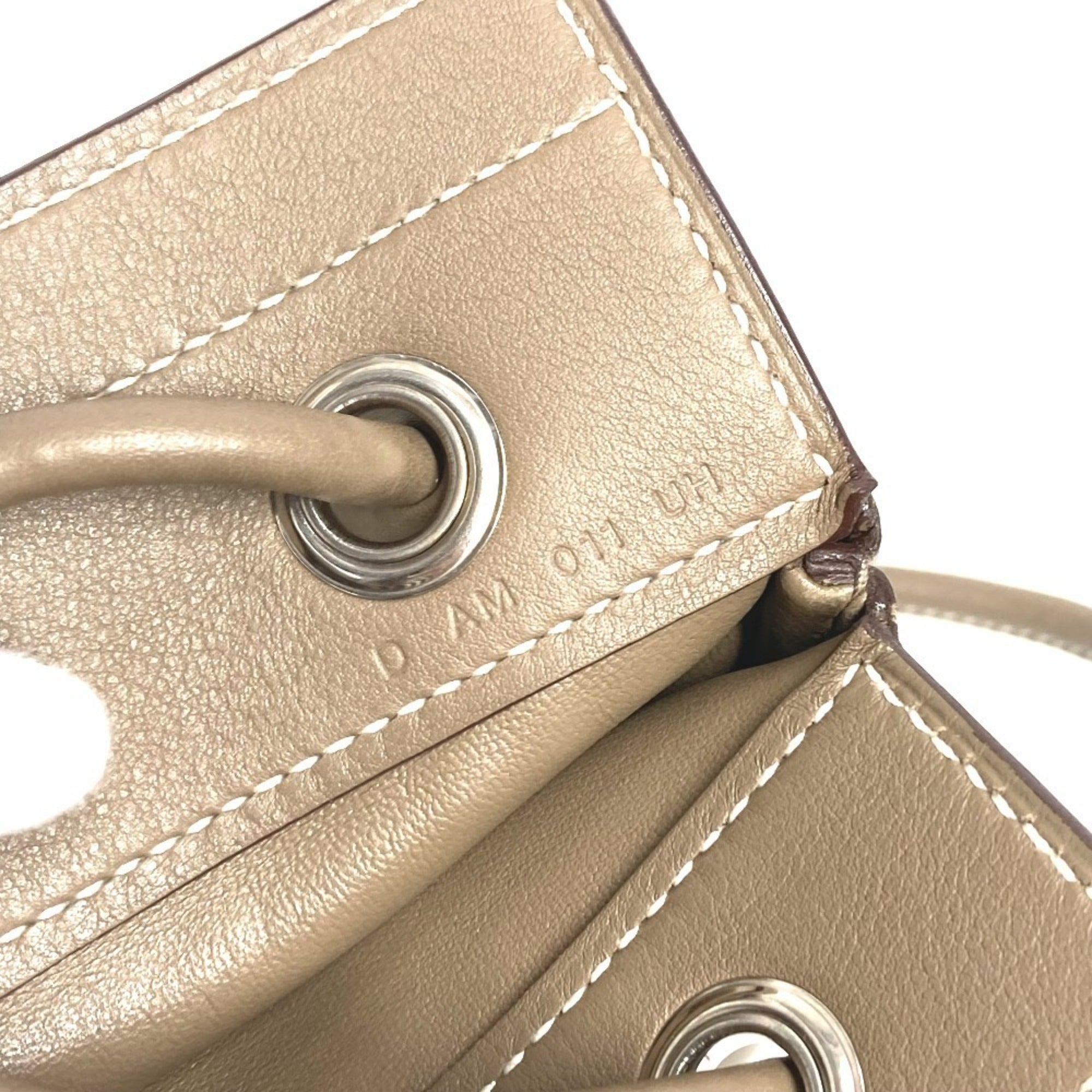Hermes Etoupe Gray Gray Leather Pochette Shoulder Bag (Pre-Owned)