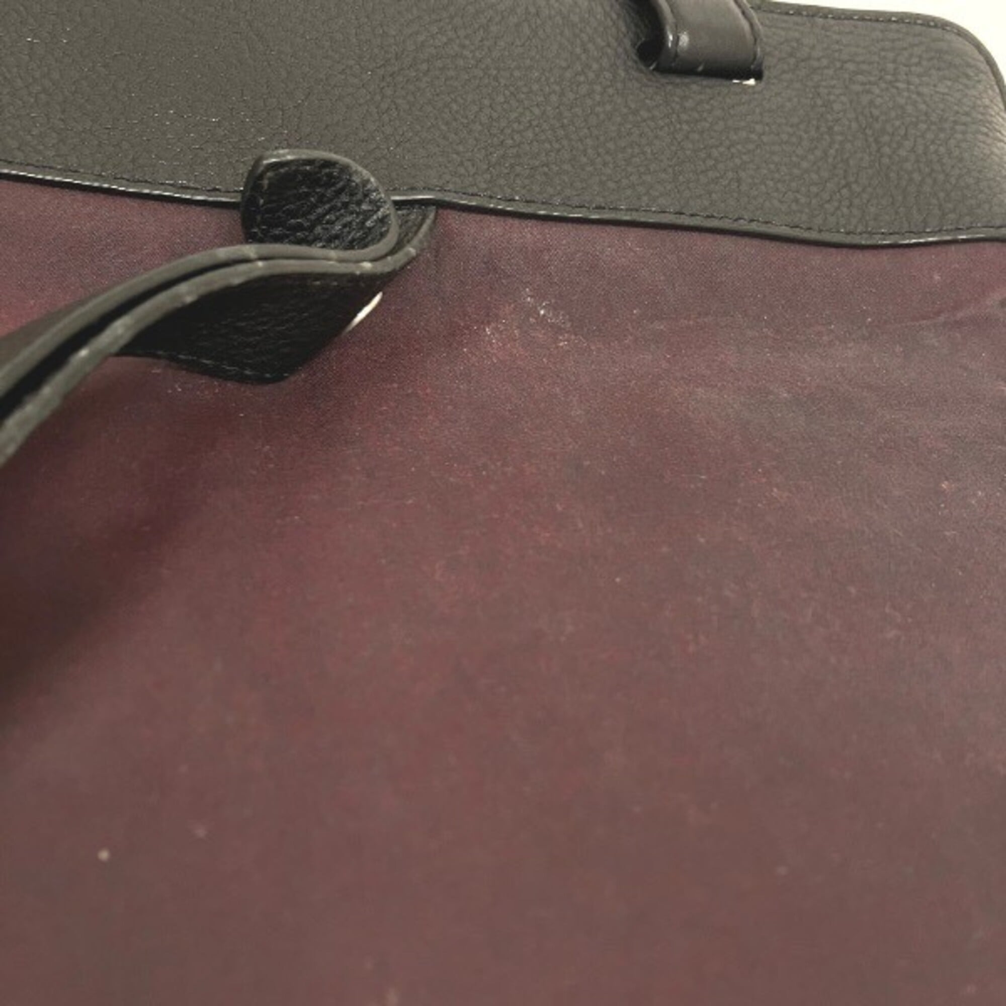 Burberry Black Bordeaux Canvas Leather Tote Bag (Pre-Owned)