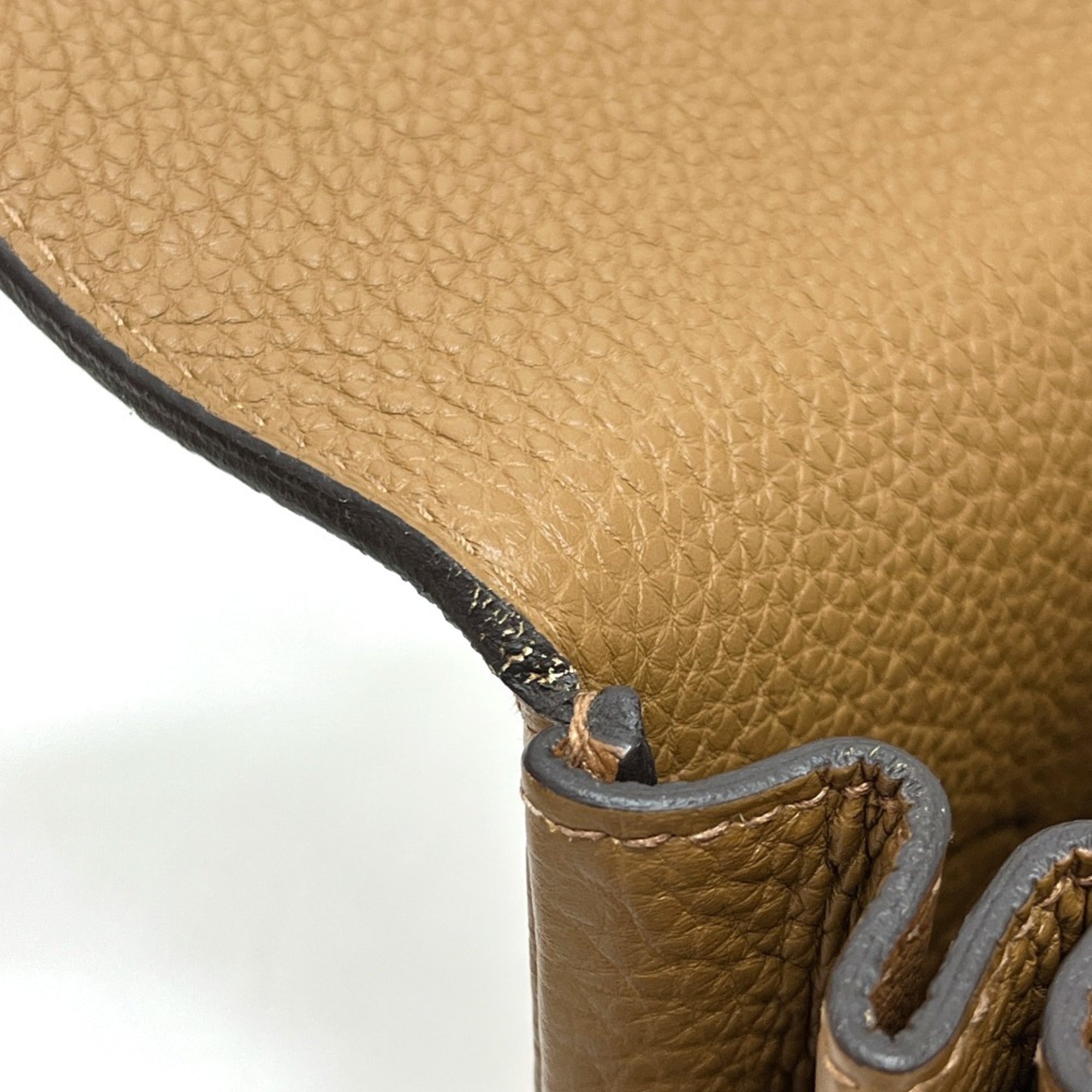 Hermes Kelly Brown Togo Leather Handbag Shoulder Bag (Pre-Owned)