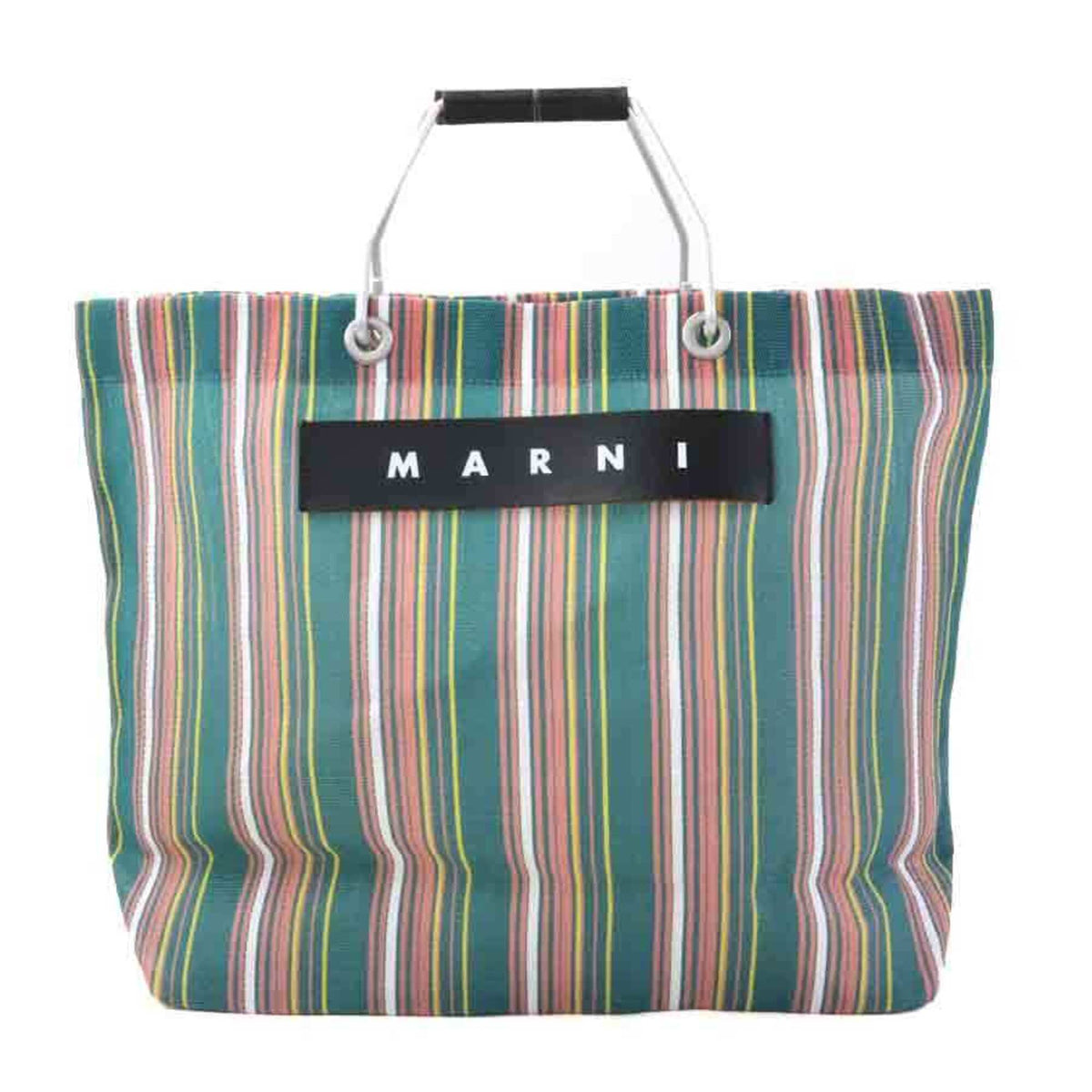 Marni Green Nylon Aluminum Leather Handbag (Pre-Owned)