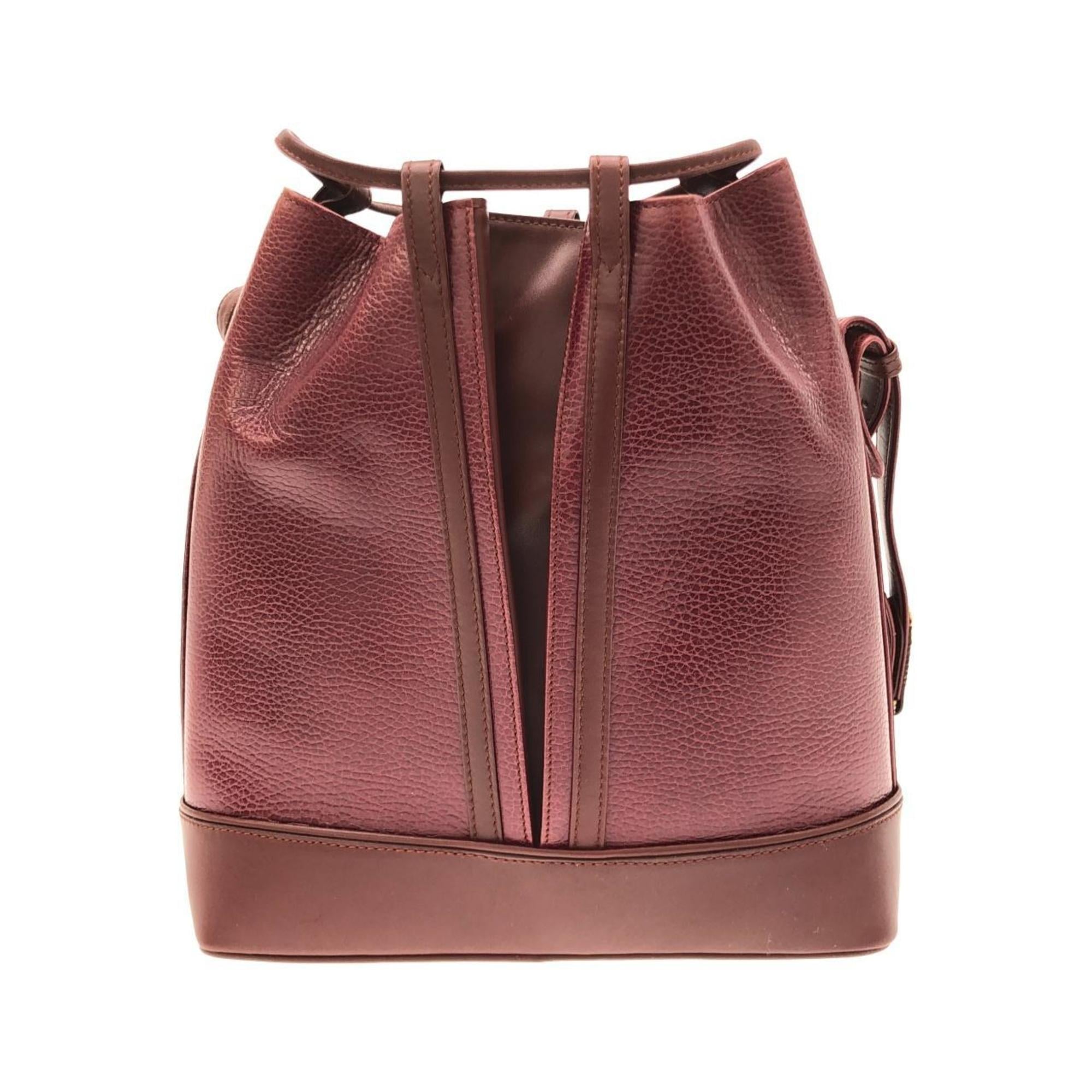 Cartier Bordeaux Leather Shoulder Bag (Pre-Owned)