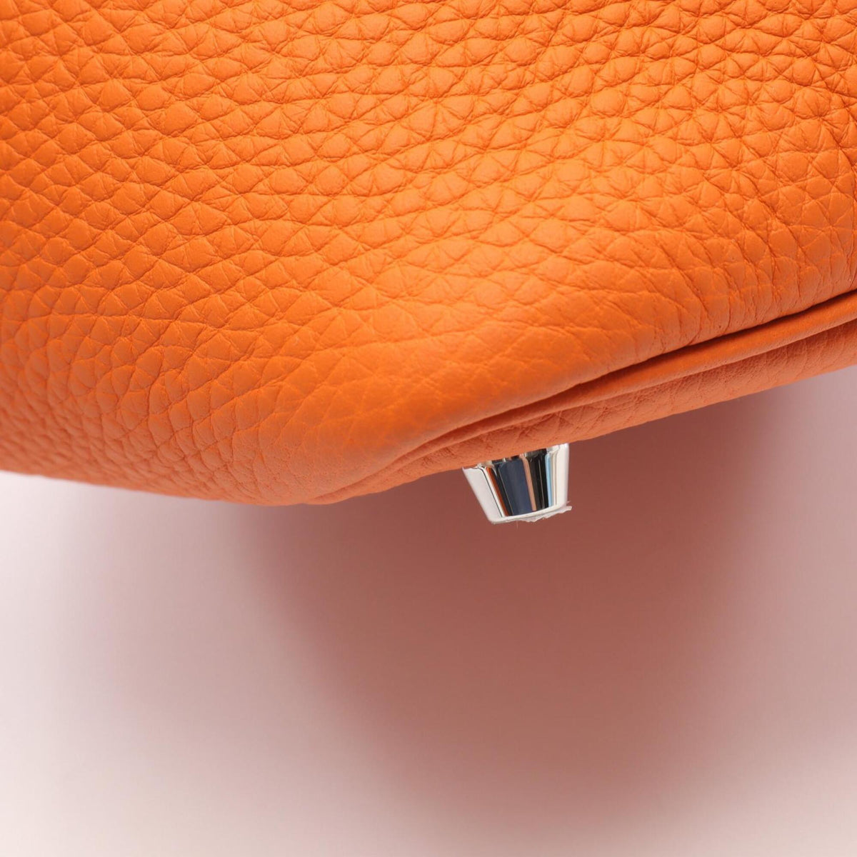 Hermes Orange Taurillon Clemence Leather Leather Handbag (Pre-Owned)