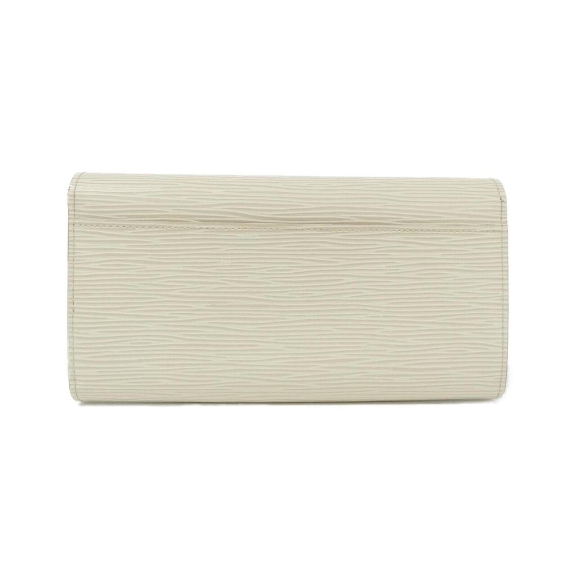 Louis Vuitton Lv Off White Leather Long Wallet (Bi-Fold) (Pre-Owned)