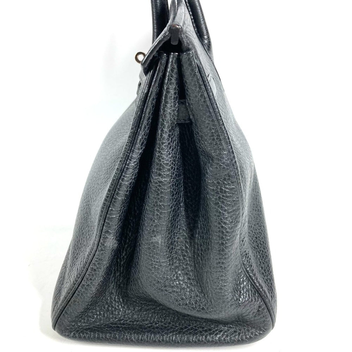 Hermes Black Leather Handbag Tote Bag (Pre-Owned)