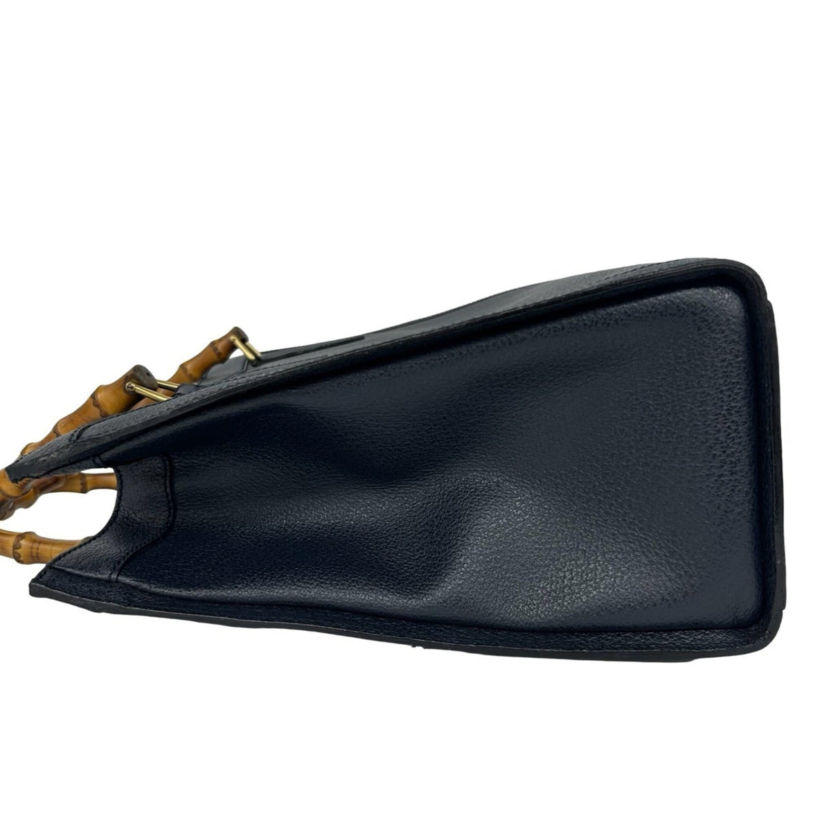 Gucci Navy Leather Handbag Tote Bag (Pre-Owned)
