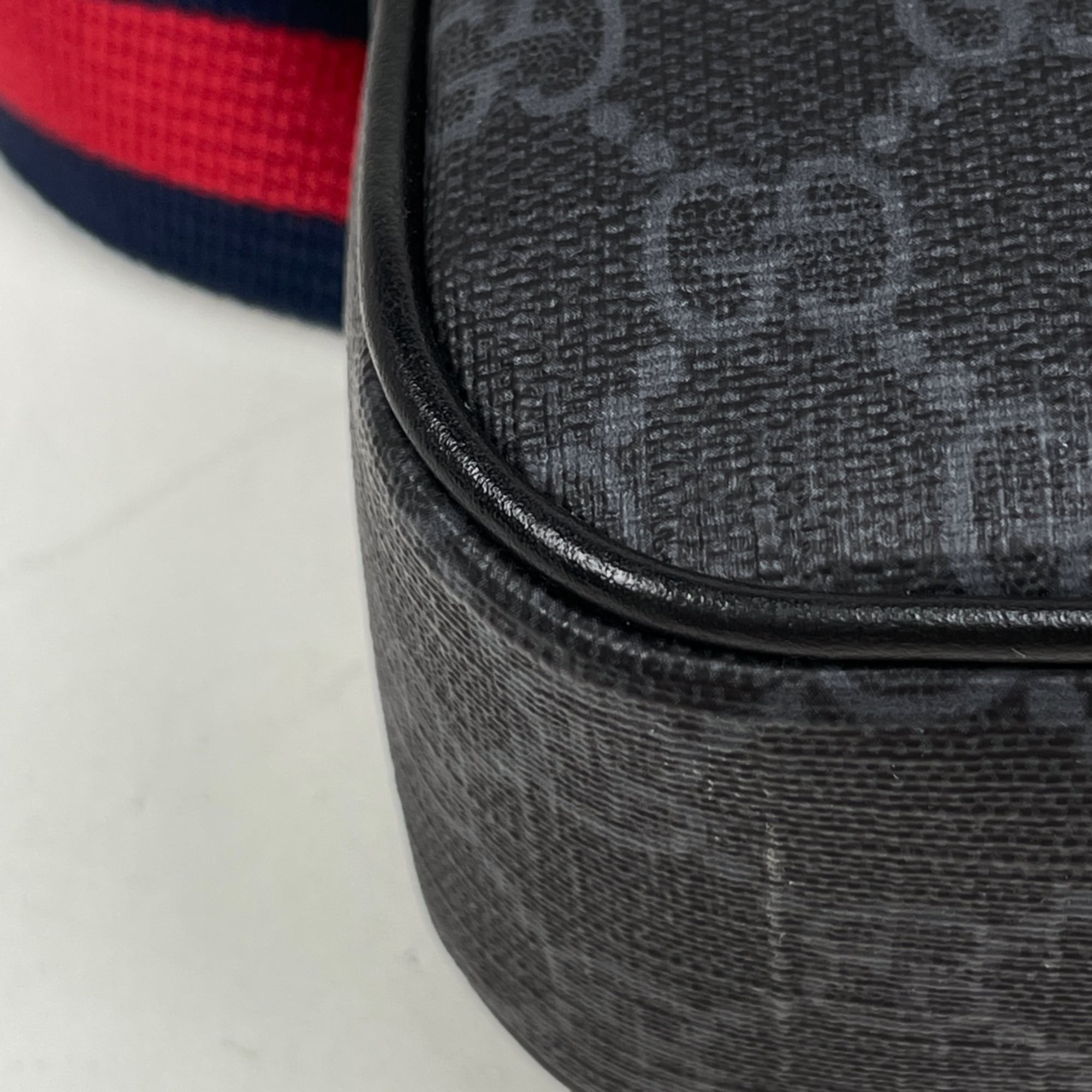 Gucci Black Coated Canvas Leather Fanny Pack Sling Bag (Pre-Owned)