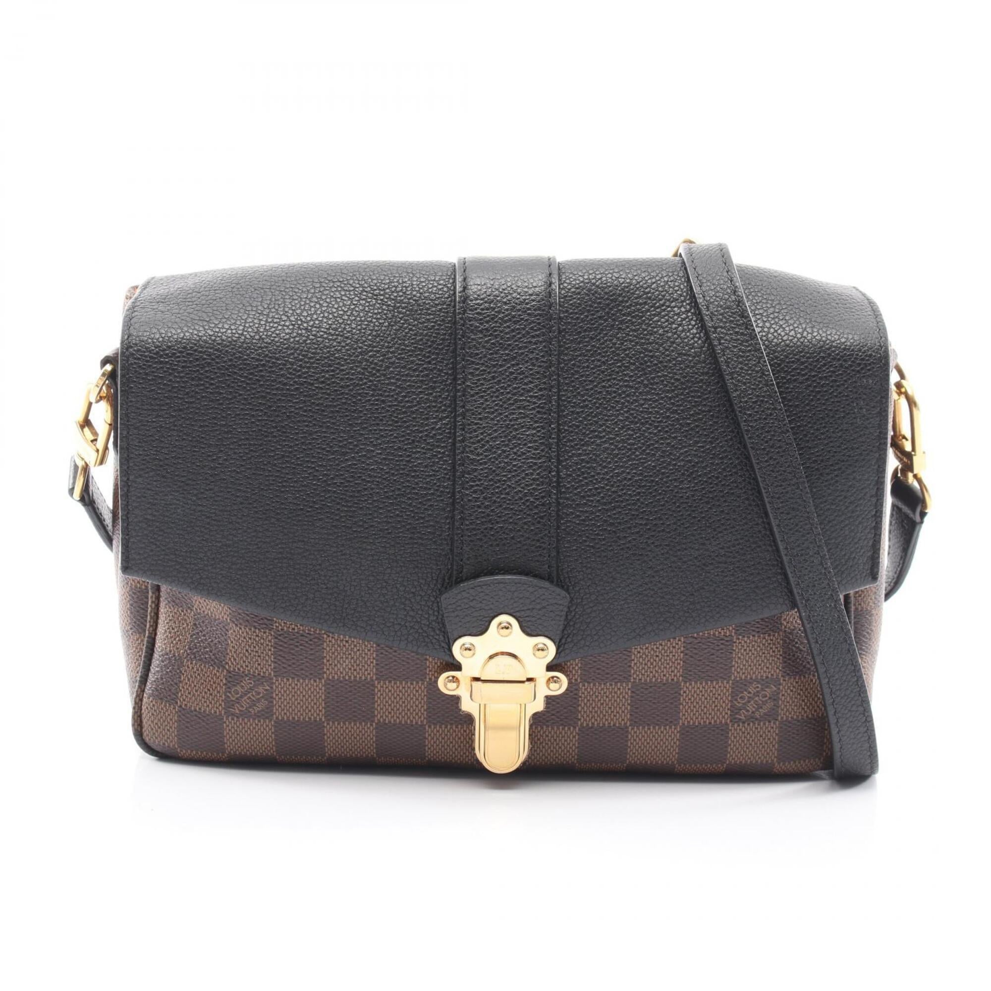 Louis Vuitton Black Brown Damier Canvas Noir Coated Canvas Handbag Shoulder Bag (Pre-Owned)