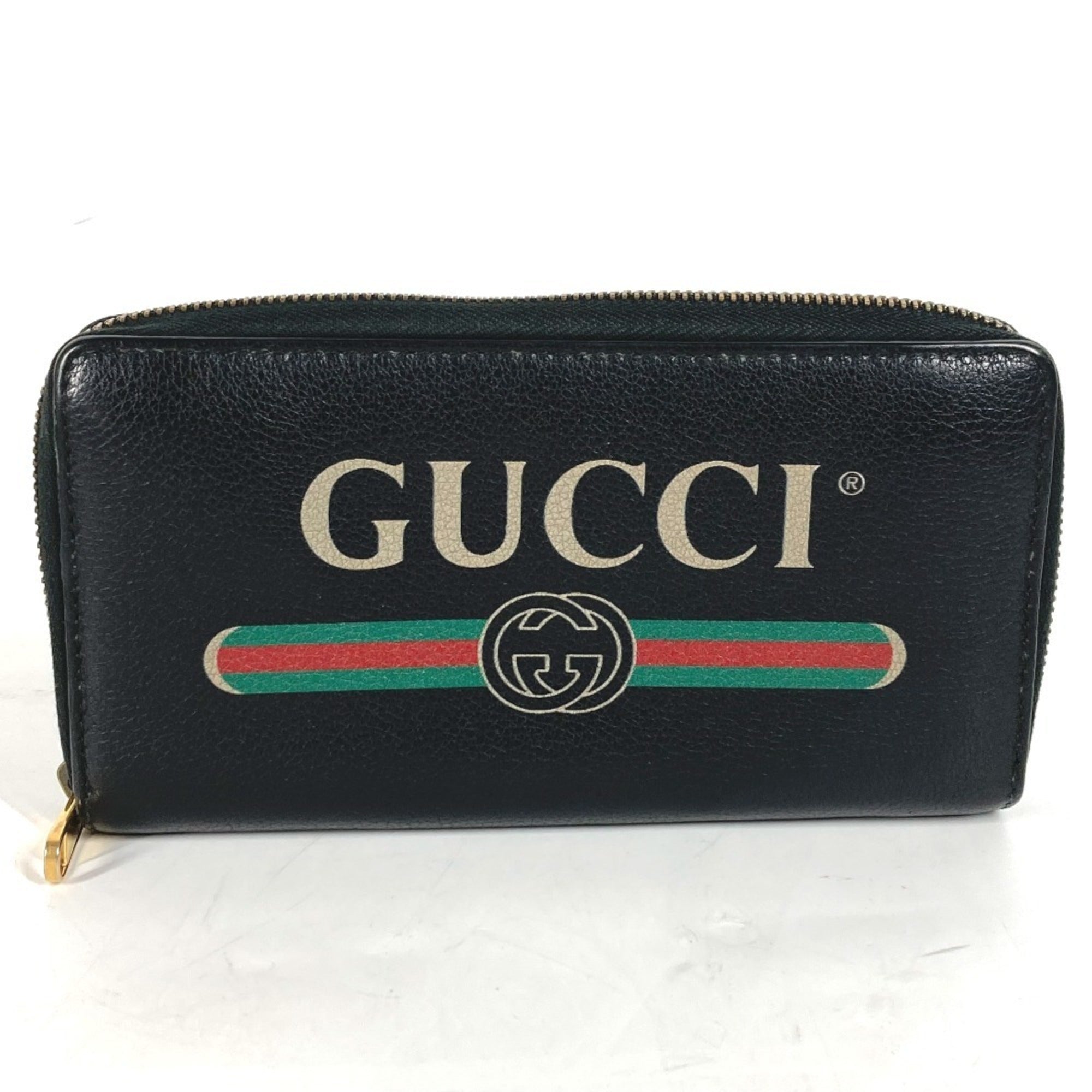 Gucci Black Leather Long Wallet (Bi-Fold) (Pre-Owned)