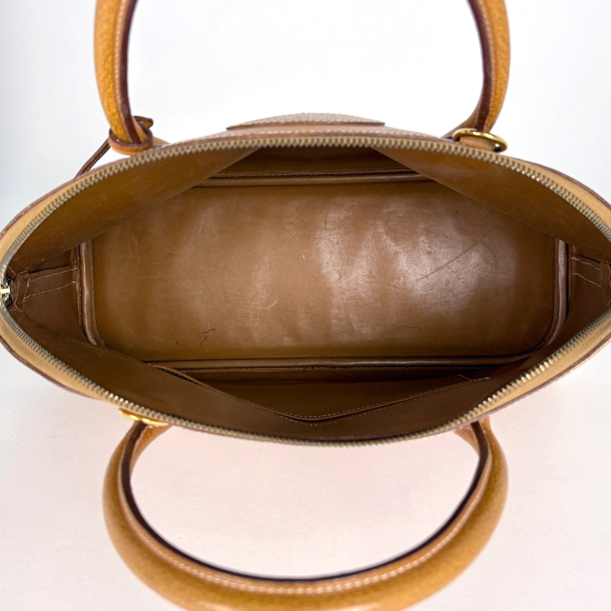Hermes Bolide Natural Leather Handbag (Pre-Owned)