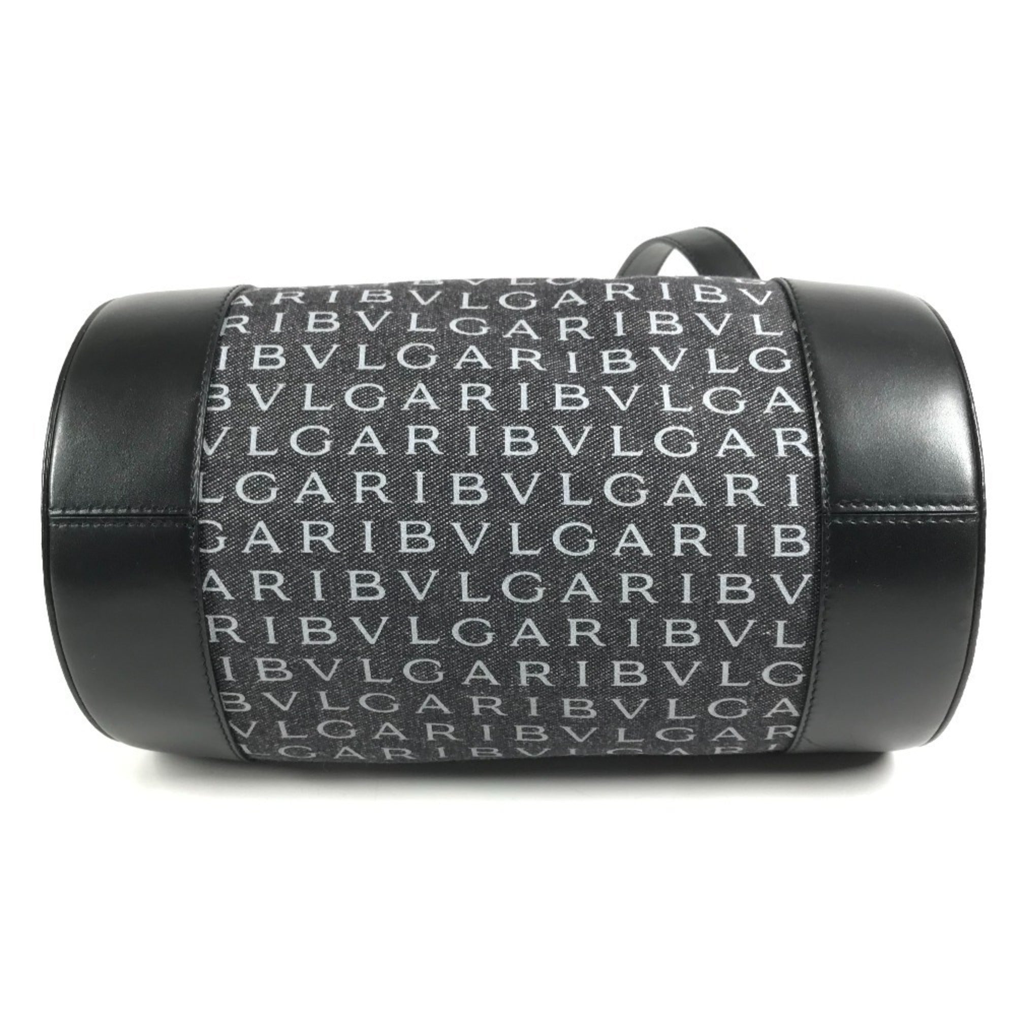 Bvlgari Black Canvas Leather Pochette Shoulder Bag (Pre-Owned)