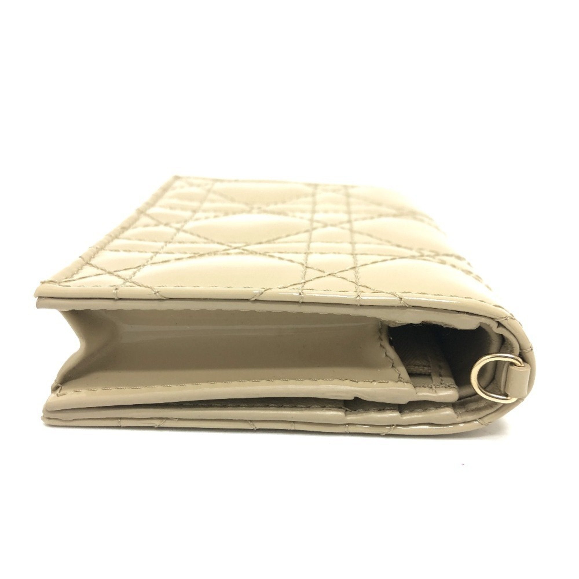 Christian Dior Beige Leather Wallet (Bi-Fold) (Pre-Owned)