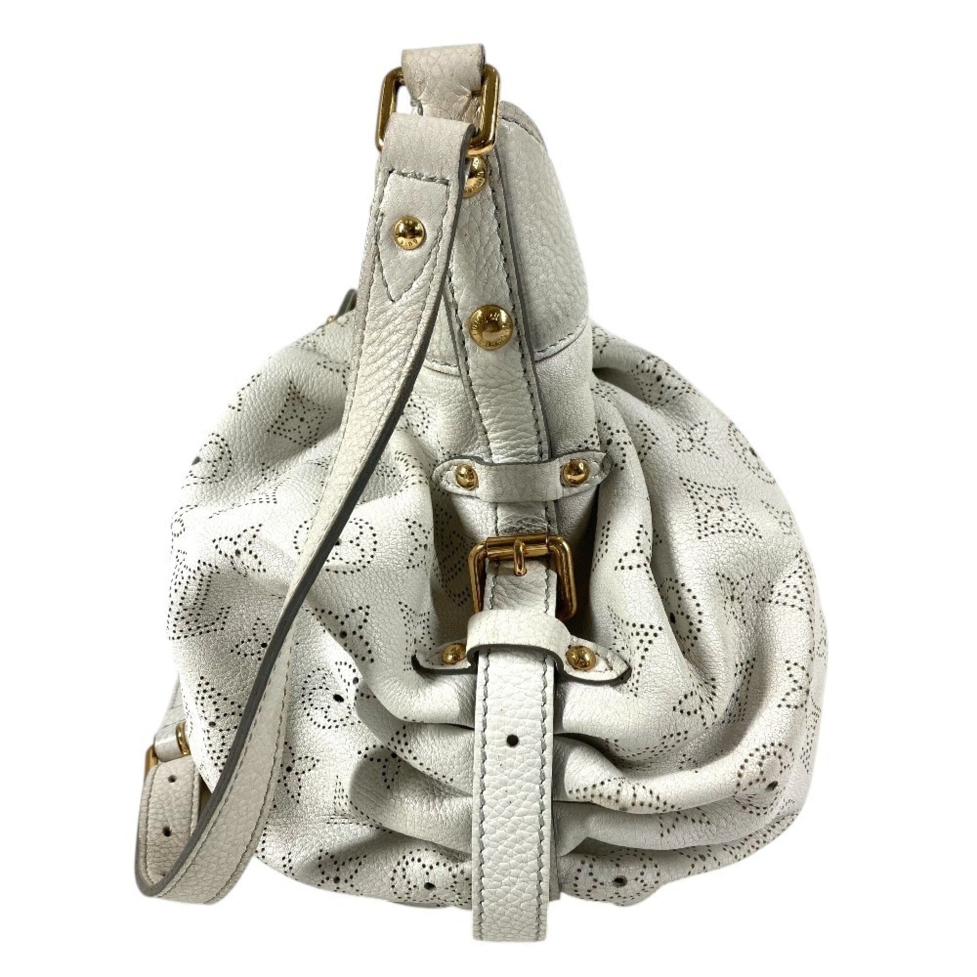 Louis Vuitton White Monogram Mahina Leather Leather Pochette Shoulder Bag (Pre-Owned)